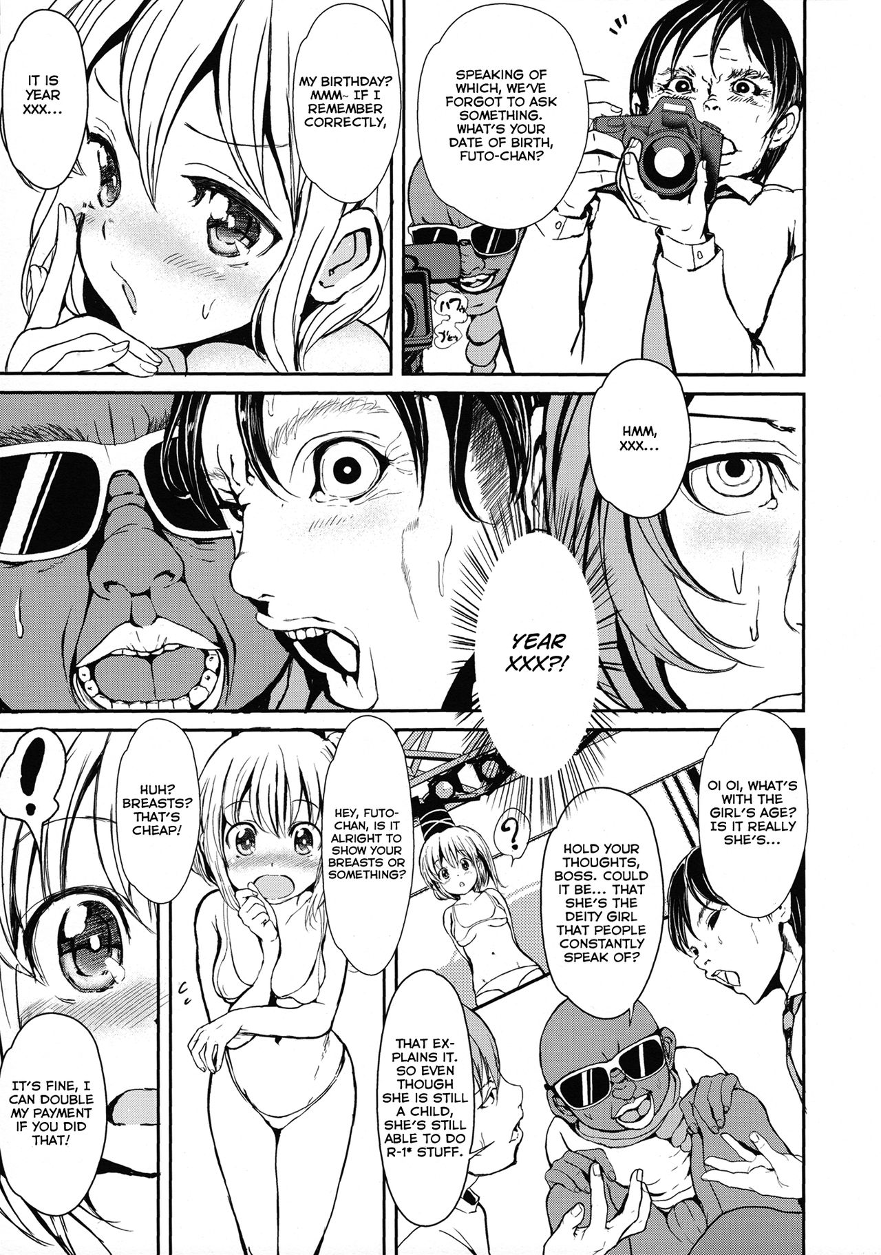 Futo-chan no! Nude Satsueikai de Kikiippatsu!? | Futo-chan's! A Close Call in Nude Photo Shooting!? page 8 full