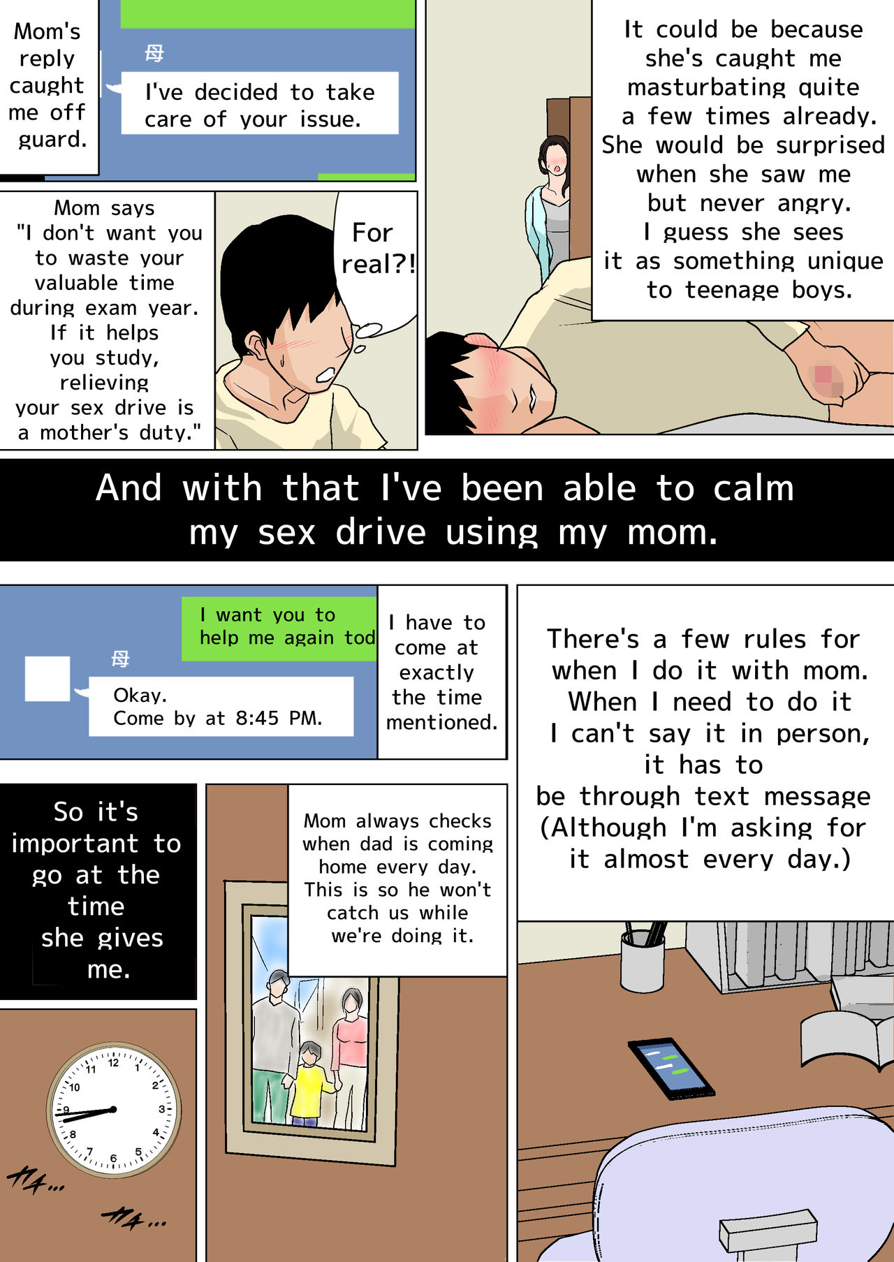 Mainichi Okaa-san de Seiyoku Shori! ~Haha no Jimuteki Sex wa Nakadashi Houdai | Relieving My Sex Drive with Mom Every Day! page 6 full