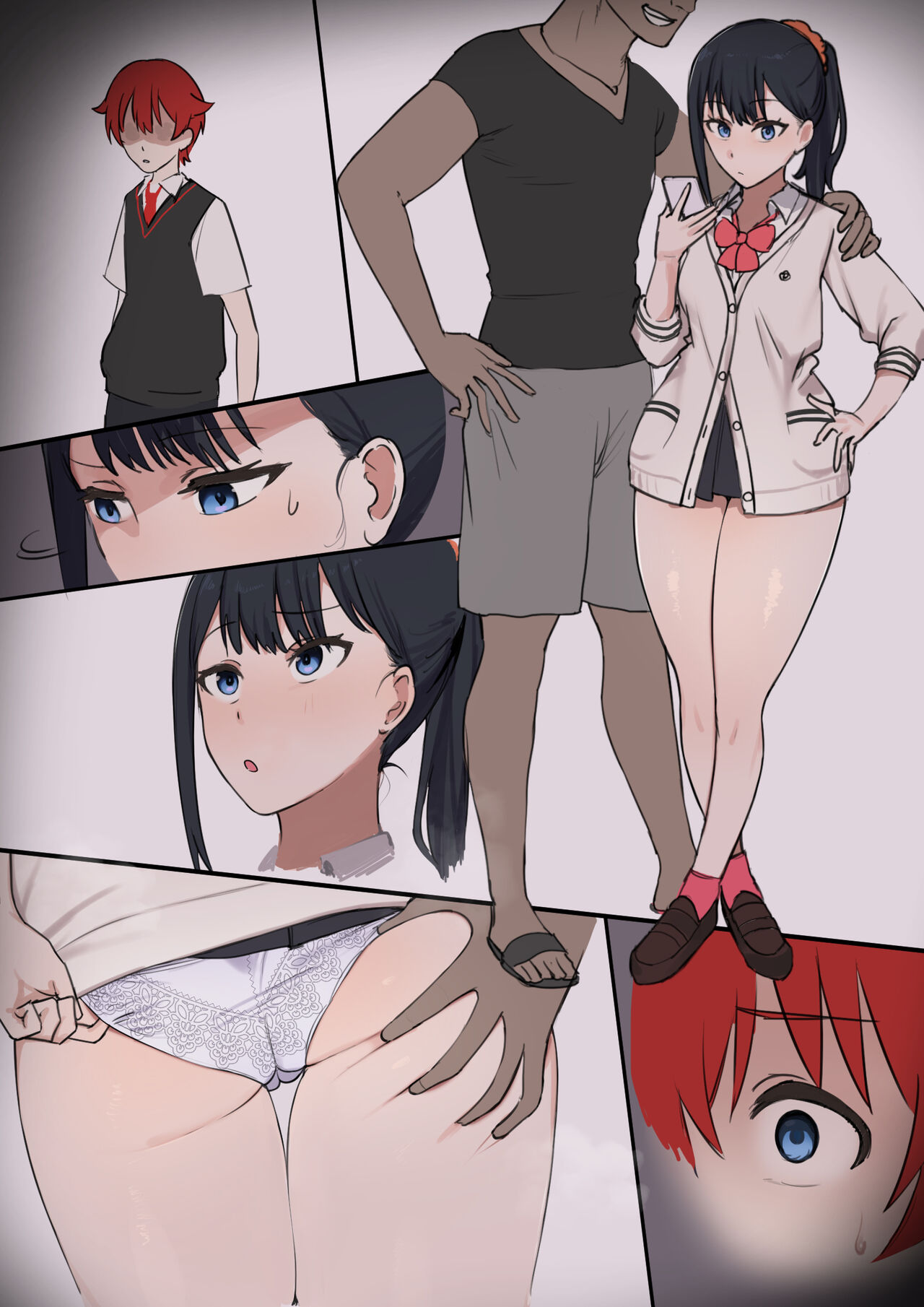 Rikka,  Gakkou Sabotte Kareshi no Dekachin Oshaburi + Geppu page 8 full