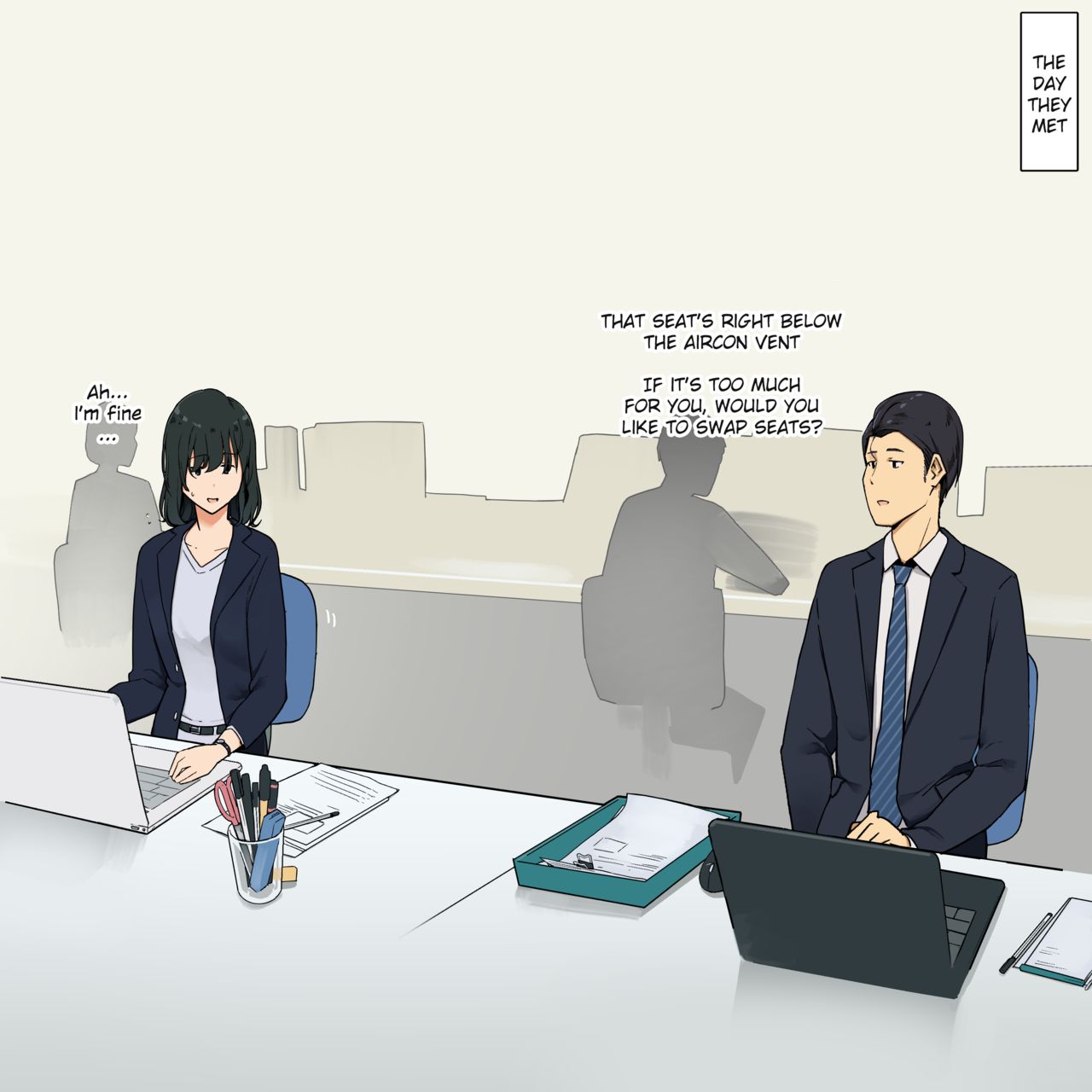 Hitomishiri Douryou Joshi to Micchaku Sex suru Ohanashi page 1 full