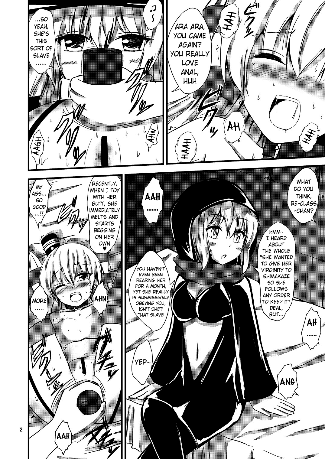 Kuubo Wo-Kyuu-chan no Amatsukaze Yuri Dorei Choukyou ~Shuuchi 3P Choukyou Hen~ | Standard Carrier Wo-Class's Amatsukaze Yuri Slave Training ~Threesome Training~ page 3 full