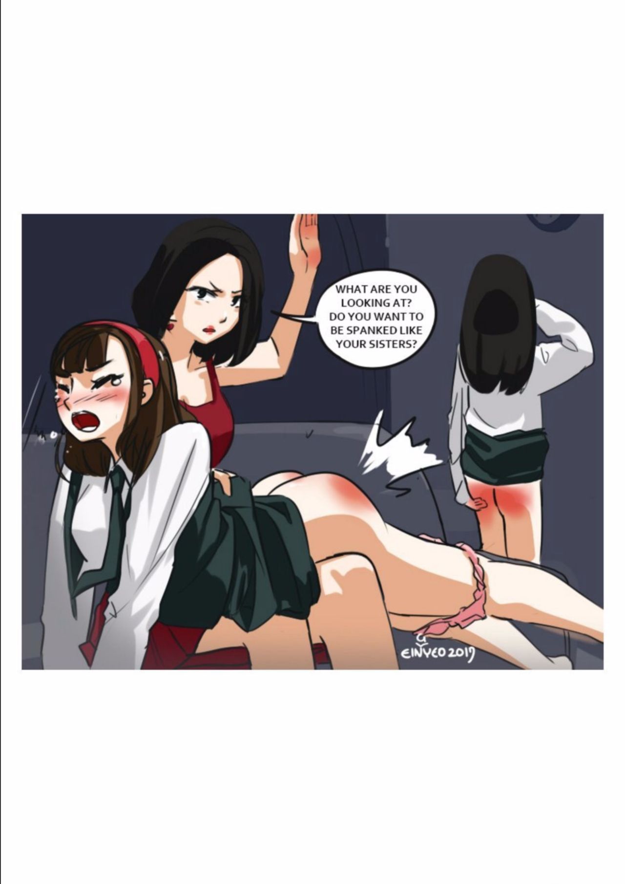 Kanojo-tachi no Ohiza no Ue de | Over her knee page 3 full