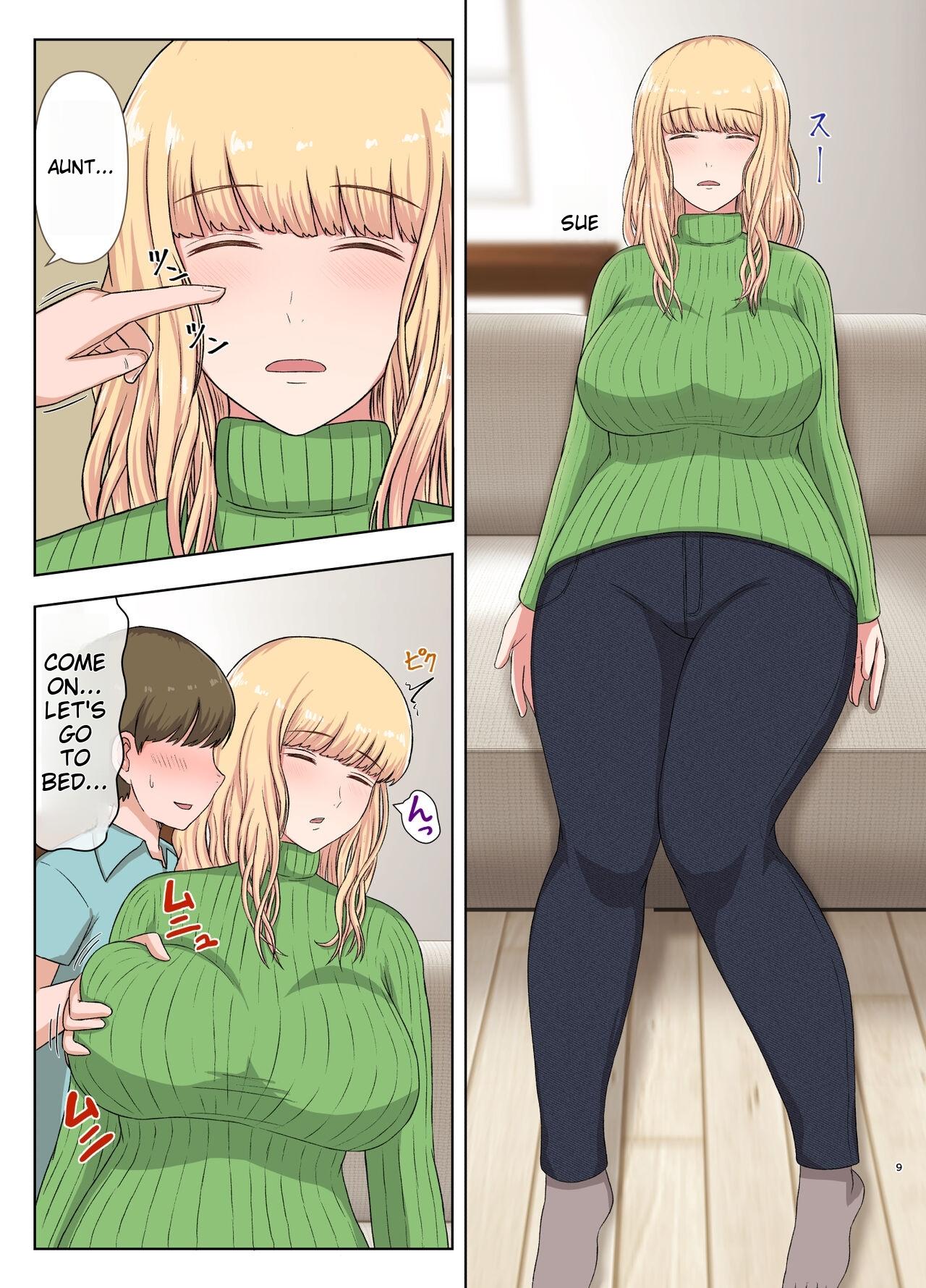 Kinpatsu Oba-san no Suiminkan | My blonde aunt. Sleep rape page 8 full