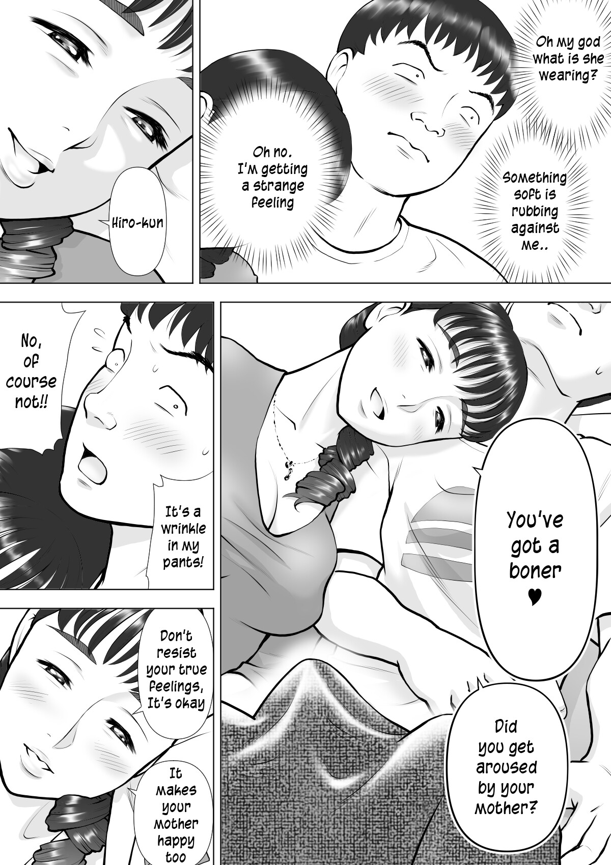 Haha no Kuchibiru kara Koboreru Boku no Seieki | My semen spilling from my Mother's lips page 4 full