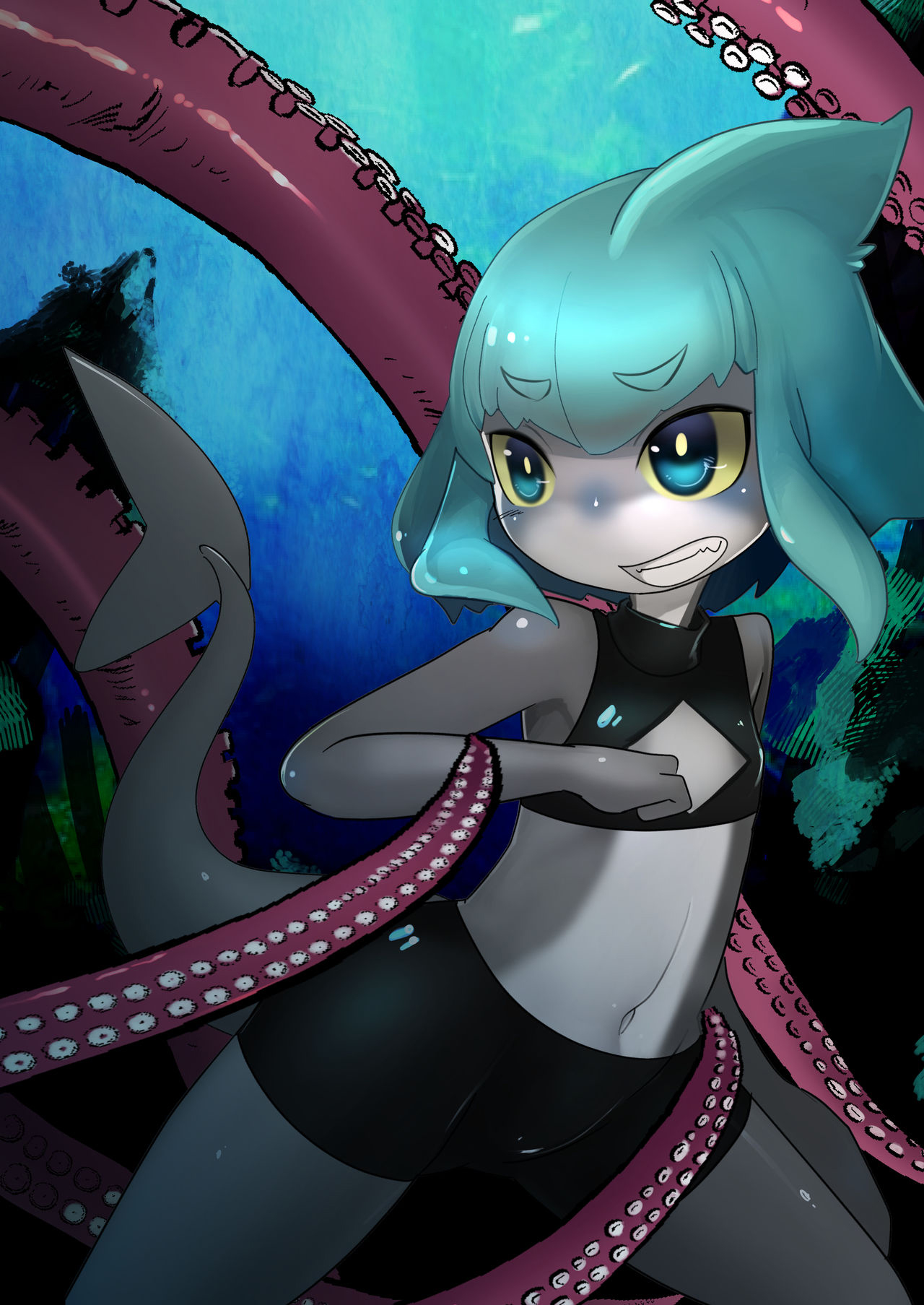 Shark Girl VS Giant Octpus page 2 full