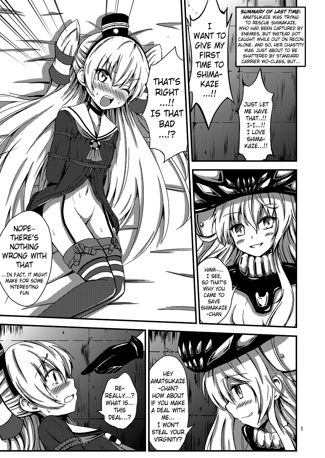 Kuubo Wo-Kyuu-chan no Amatsukaze Yuri Dorei Choukyou -Shiri Dorei Keiyaku Hen- | Standard Carrier Wo-Class's Amatsukaze Yuri Slave Training ~Ass Slave Agreement~ page 2 full