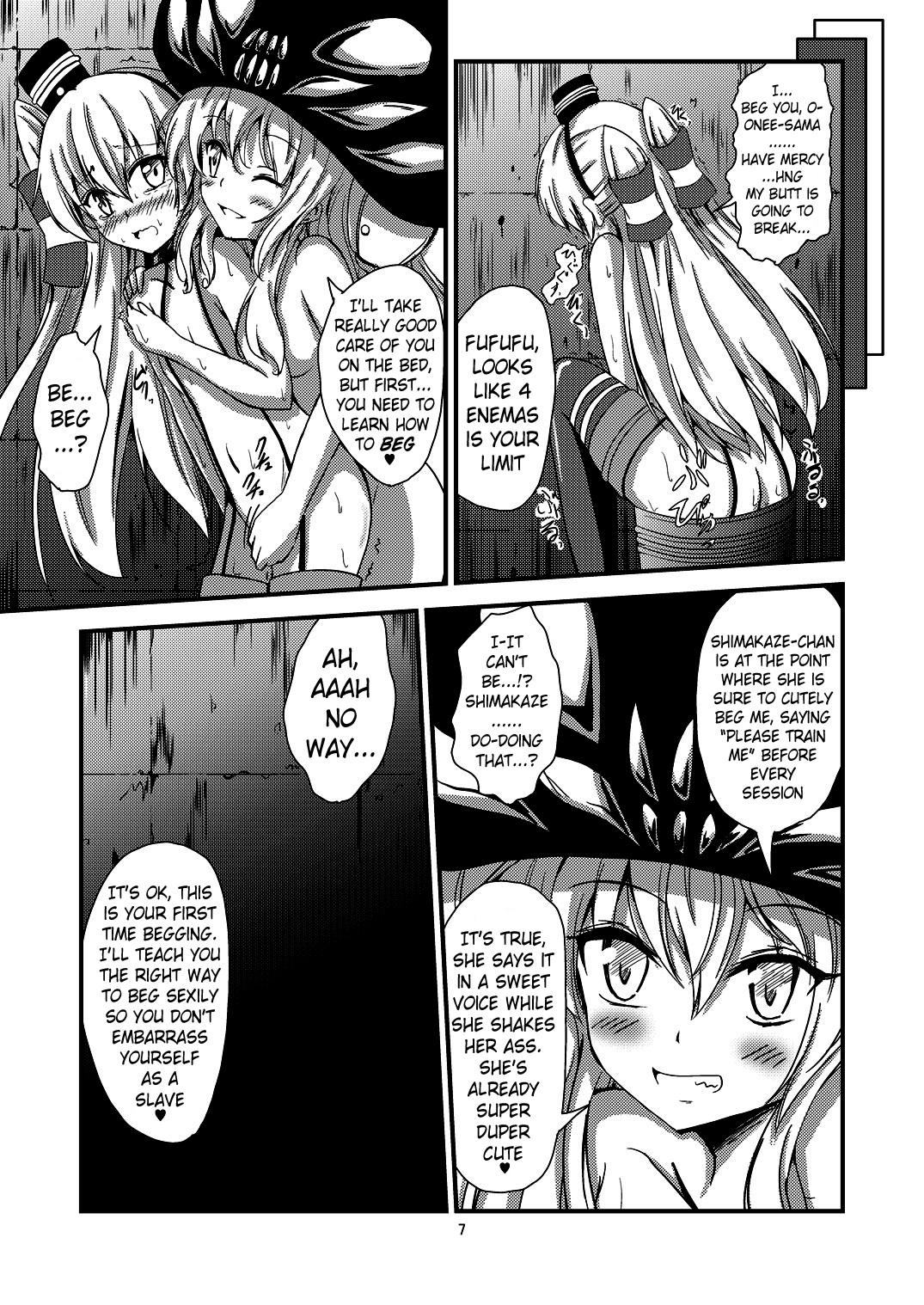 Kuubo Wo-Kyuu-chan no Amatsukaze Yuri Dorei Choukyou -Shiri Dorei Keiyaku Hen- | Standard Carrier Wo-Class's Amatsukaze Yuri Slave Training ~Ass Slave Agreement~ page 8 full