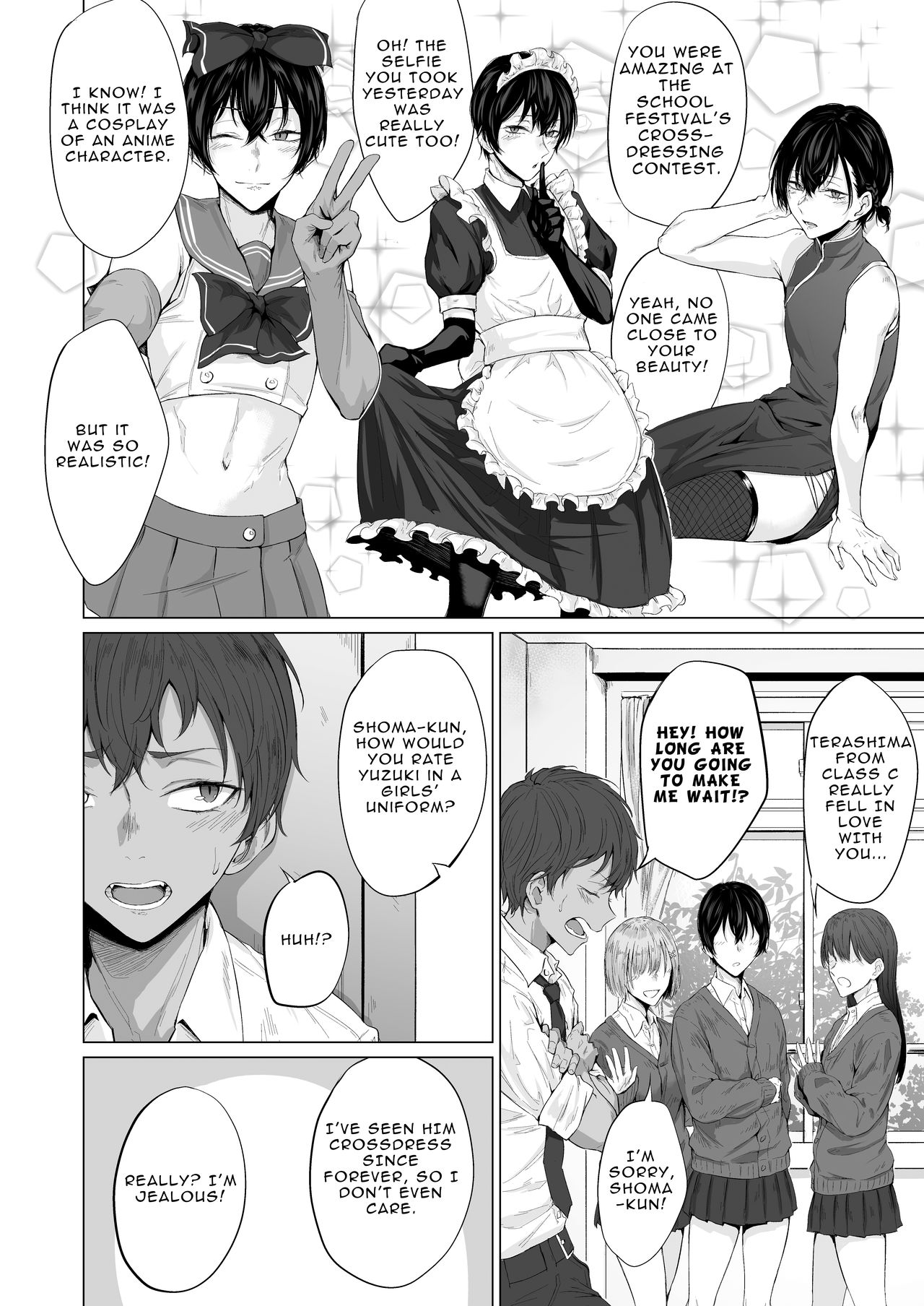 "Konna no, Mou Manko da yo..." Osananajimi no Gokubuto Chinpo de Josou Mesuiki o Oshiekomareta Boku | My Childhood Friend Made Me Cross-dress and Femgasm with his Thick Dick page 3 full
