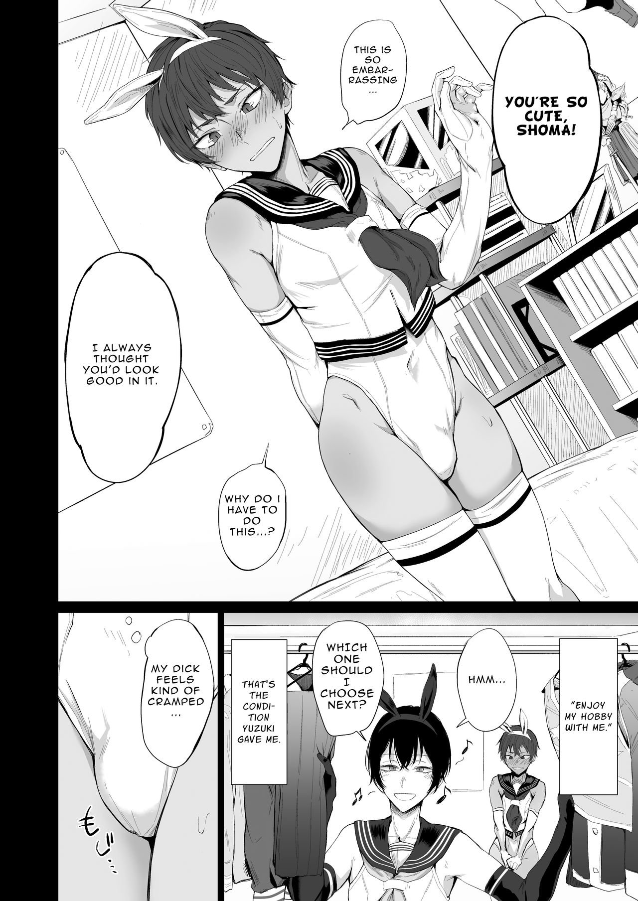 "Konna no, Mou Manko da yo..." Osananajimi no Gokubuto Chinpo de Josou Mesuiki o Oshiekomareta Boku | My Childhood Friend Made Me Cross-dress and Femgasm with his Thick Dick page 7 full