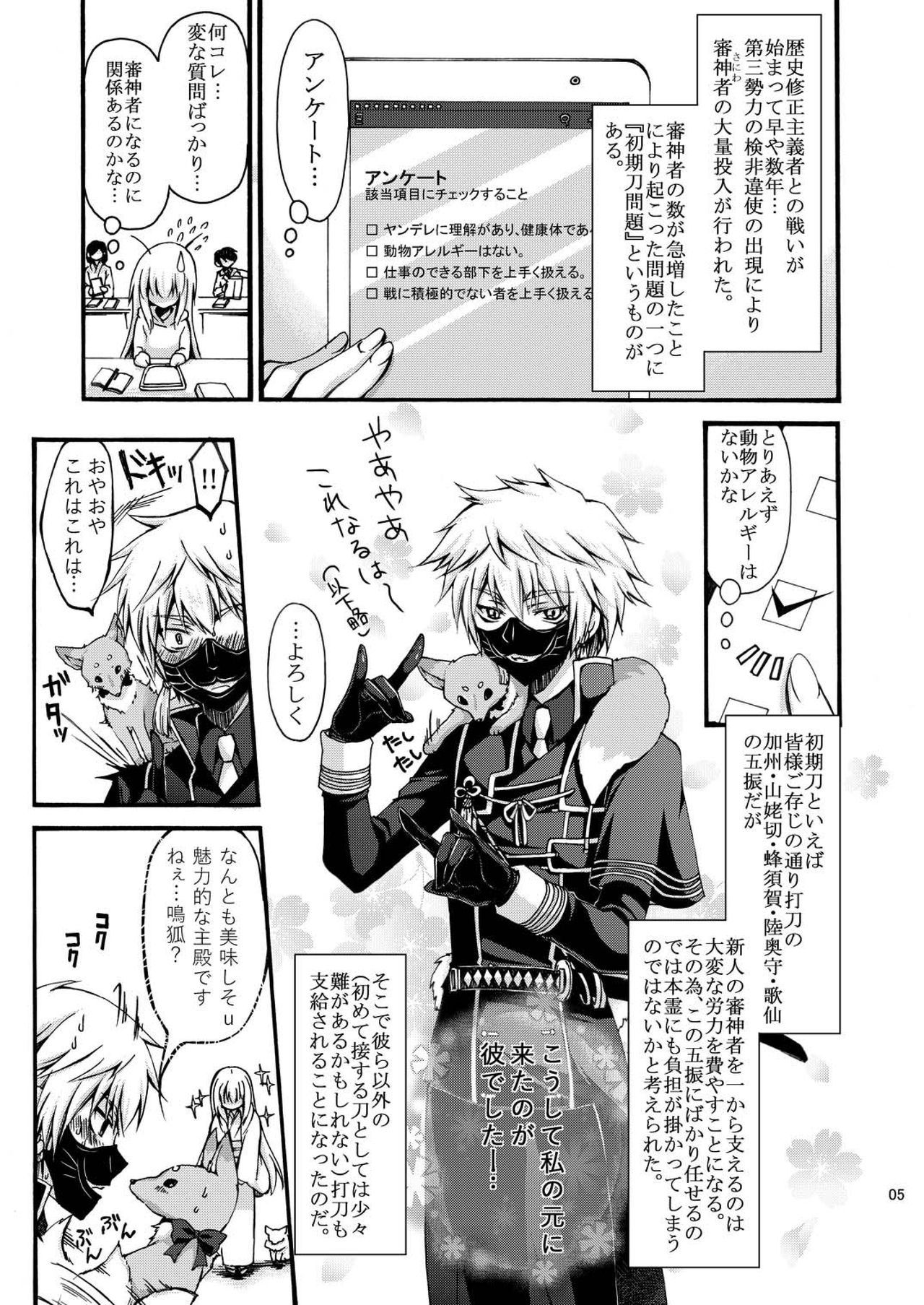 Dansei Kyoufushou no Futanari Onna Saniwa ga Awataguchi Touken ni Kakowareru made. page 5 full