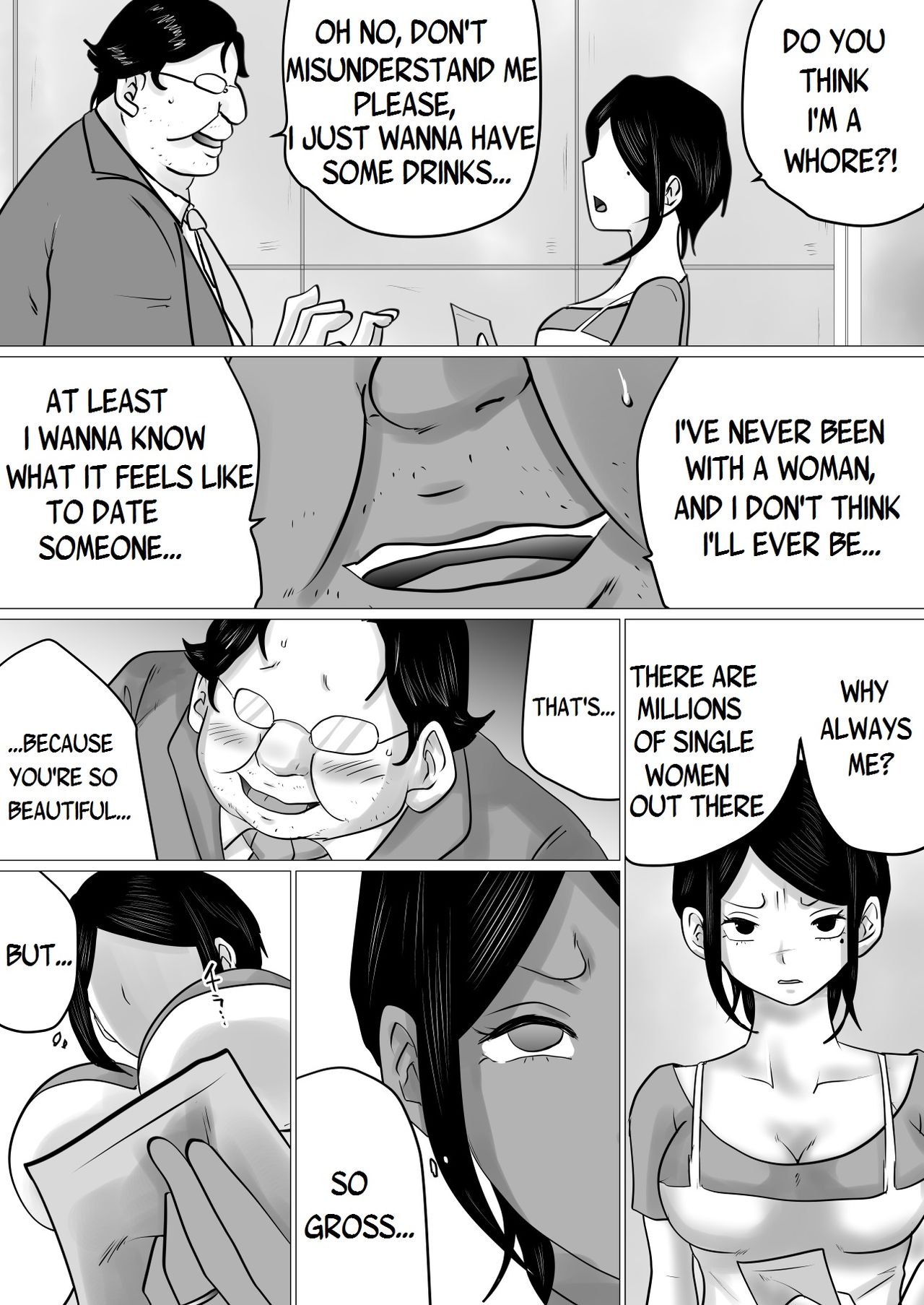 Menkui Kouman Tsuma ga Partsaki no Kimobuta Joushi ni Otosareta Keii | An Arrogant Wife Who Hates Ugliness Falls For Her Ugly Boss page 9 full