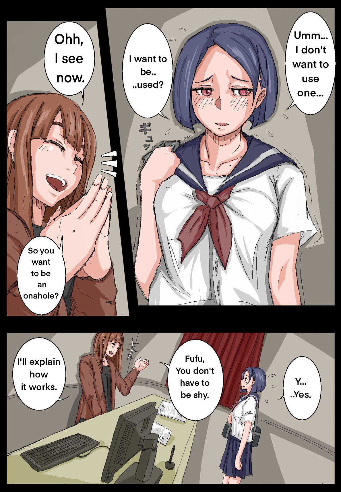 Onahole Senpai. page 6 full