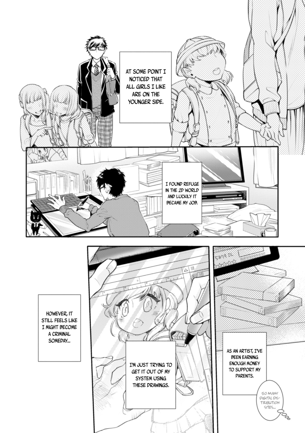 Lolicon Doutei Ero Mangaka-kun, Kinjo no Jojifuku Kita Yabai Mesu Onii-san ni Semarareru page 7 full
