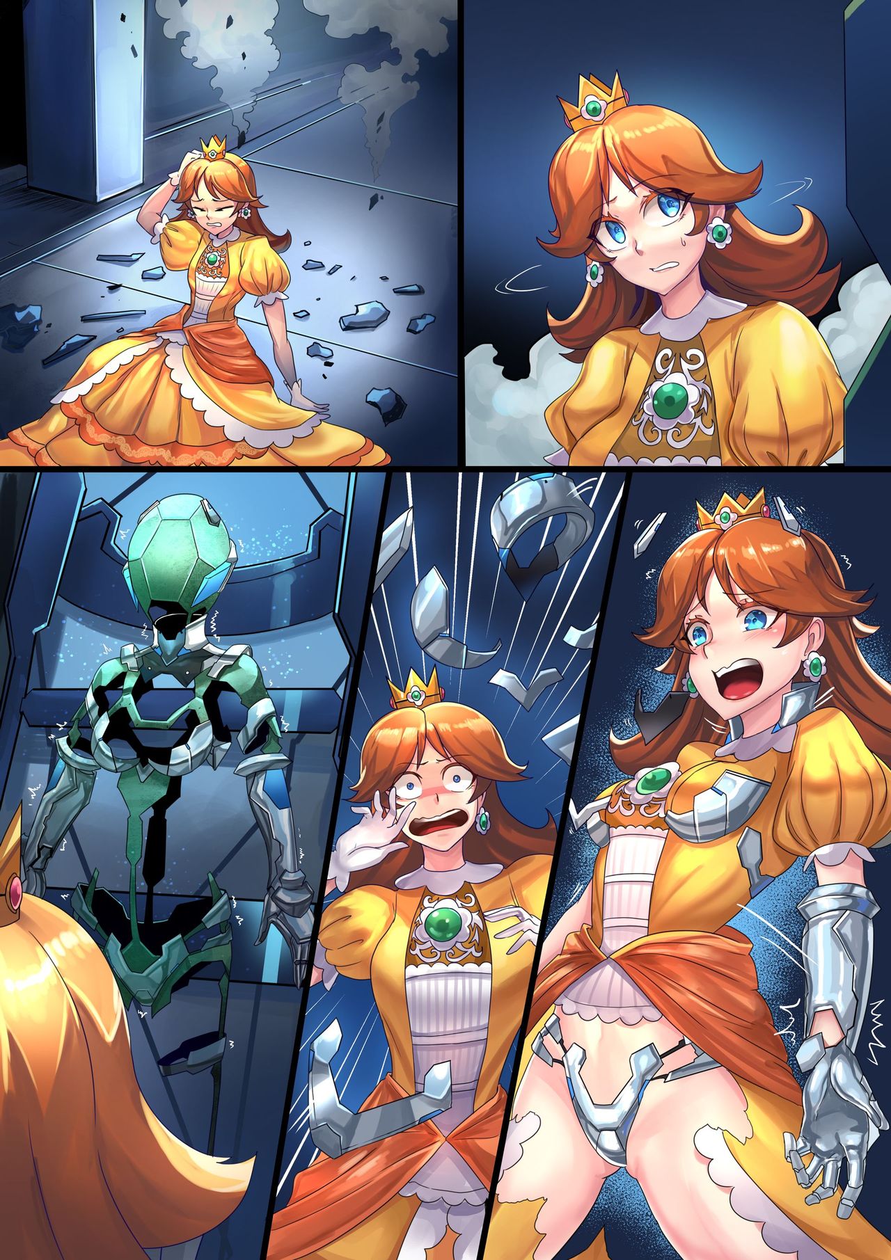 Princess Daisy Robot Transformation page 1 full