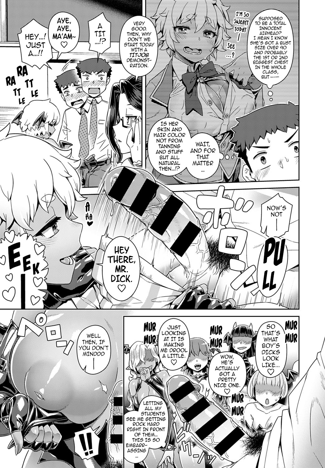 Succubus Joshikou de Sakusei Jisshuu ~Kyouzai wa... Ore!?~ | Succubus Girls’ School Milking Lab ~And the Teaching Aid... is Me!?~ page 10 full