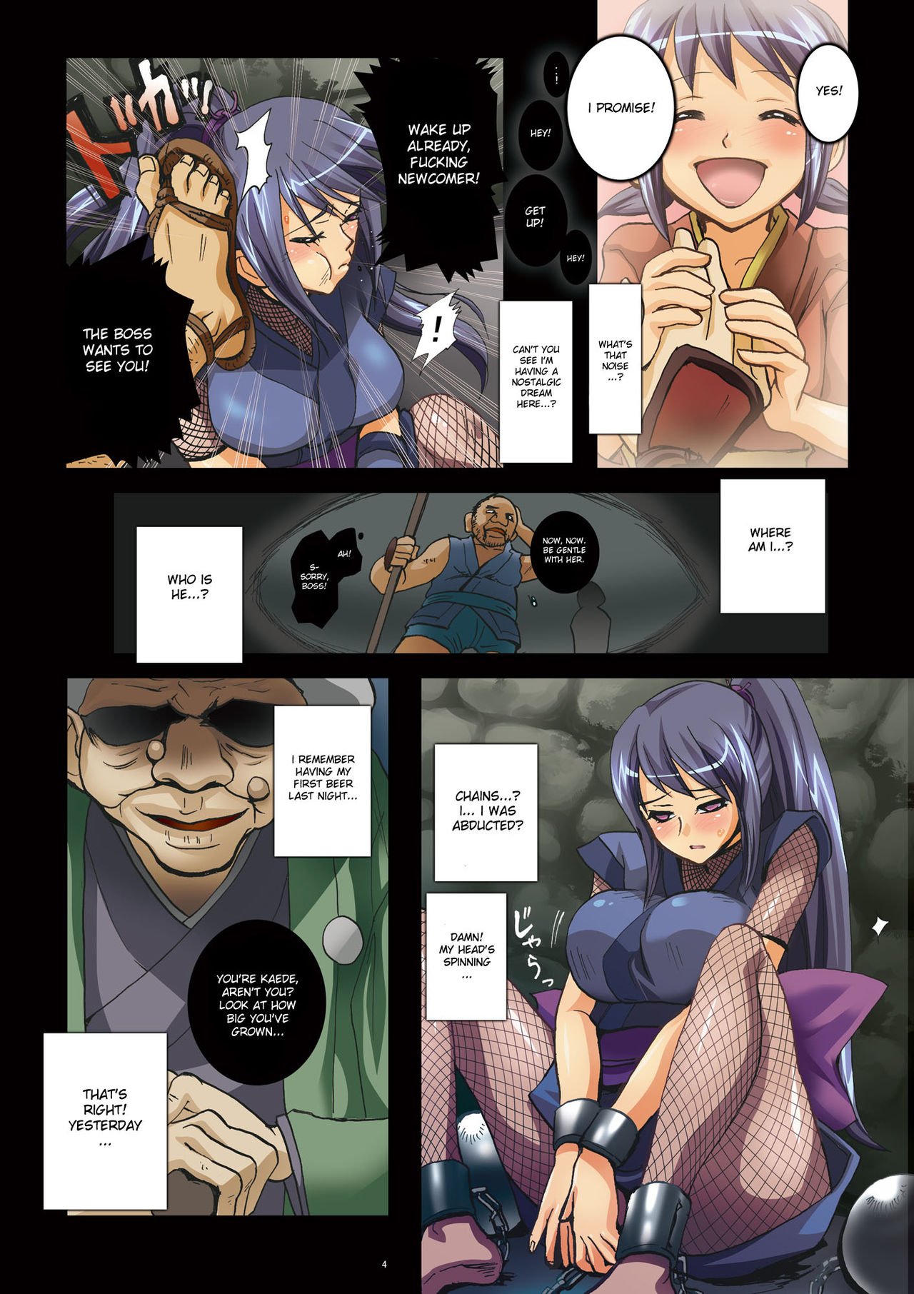 Onna NikuRin ~Kunoichi Kakuchou Haramase Sousaku Manga~ | Forest of Female Flesh - Kunoichi Impregnation page 4 full