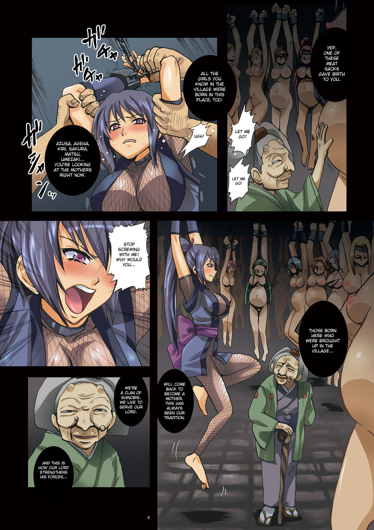 Onna NikuRin ~Kunoichi Kakuchou Haramase Sousaku Manga~ | Forest of Female Flesh - Kunoichi Impregnation page 6 full