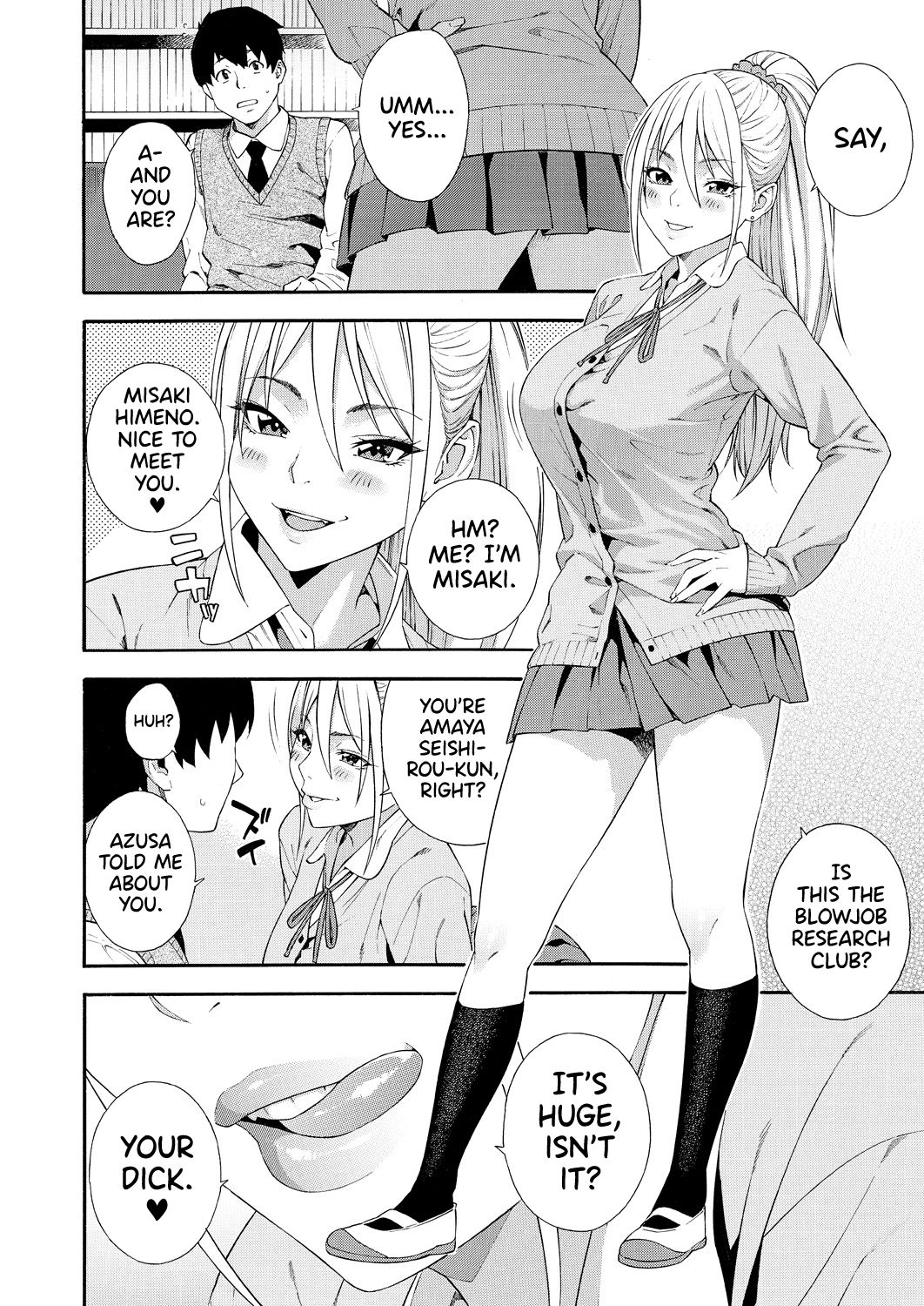 Fellatio Kenkyuubu Ch. 2 | Blowjob Research Club Ch. 2 page 10 full