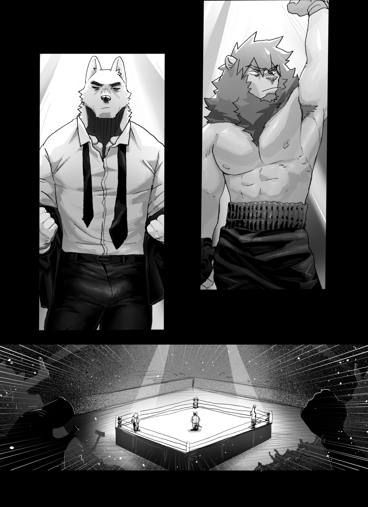 Bear Hug Battle  - YoungSoul vs Hero【夜狗个人汉化】 page 2 full