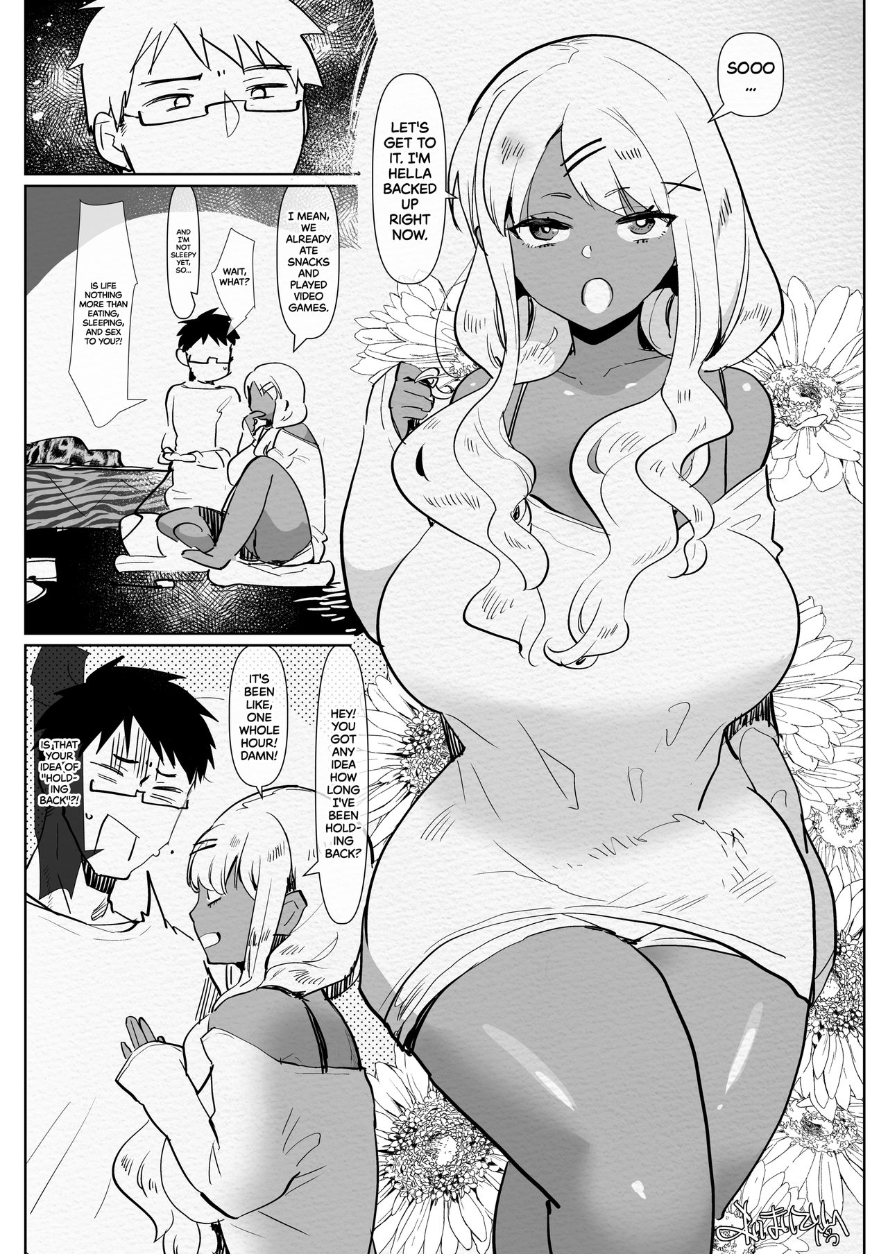 Futanari Kyokon Kuro Gal Kanojo to Benkyou Oheya Date da to Omottara Soku Onaho Atsukai Fukujuu Gyaku Anal nante... page 4 full