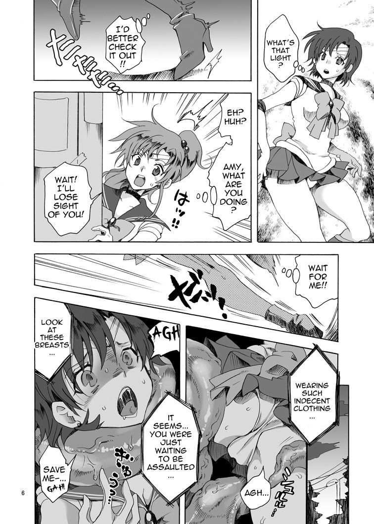 Bishoujo senshi ni oshioki! ~ Shokushu-hen ~ ! | Punish the Pretty Sailor Soldiers ~Love and Justice~ page 5 full