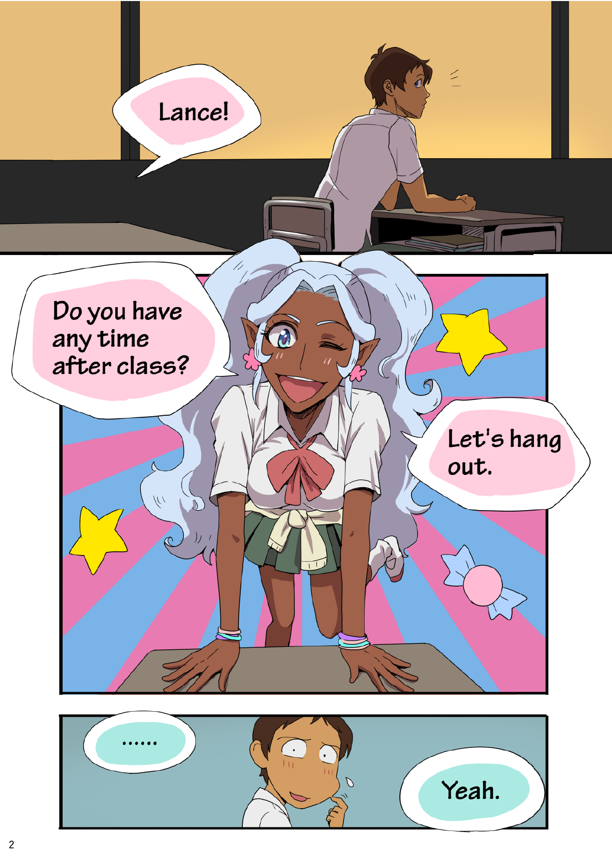 High School AU page 3 full