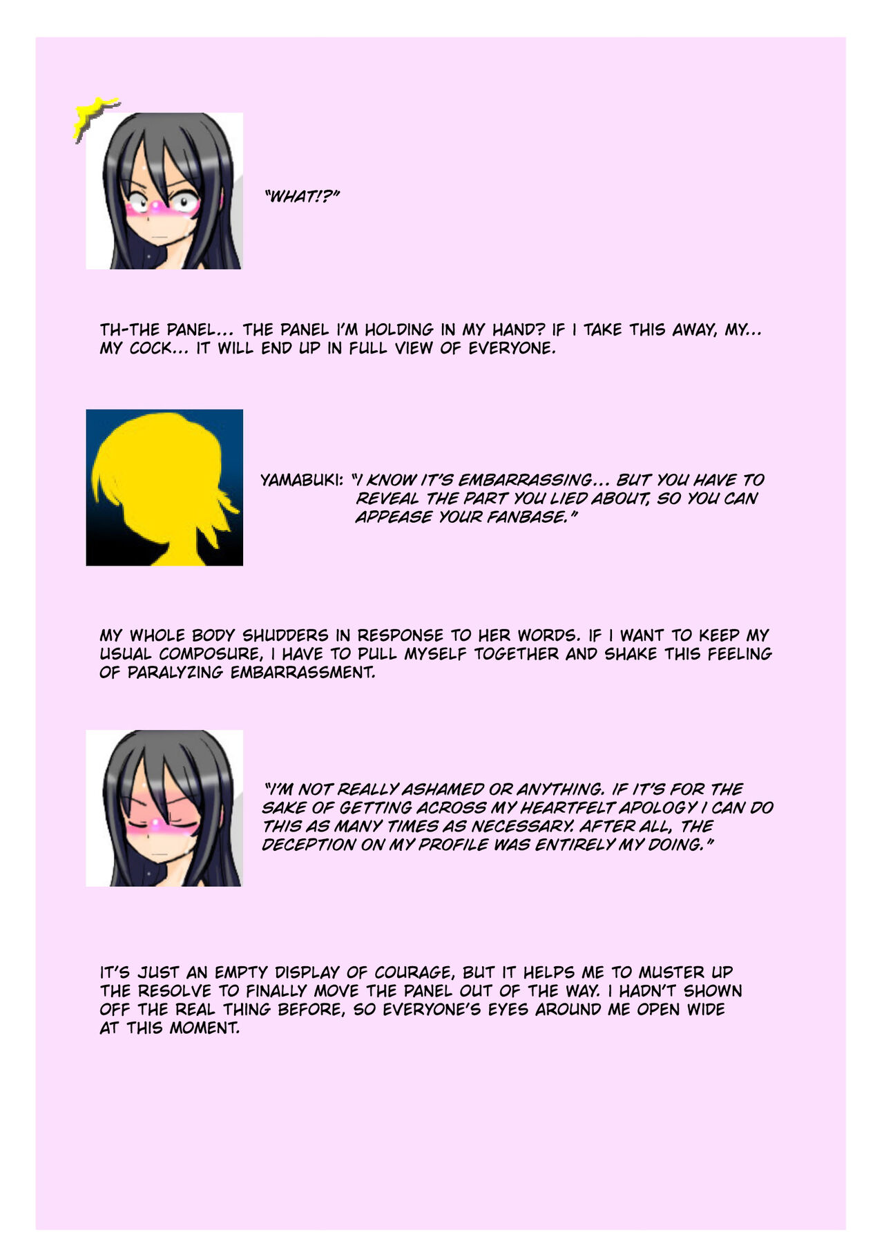 Hadaka Odori Kouza ~Houkei Futanari Idol Mashiro Hen~ | ~Phimosis Futanari Idol Mashiro~ Stripshow Course page 4 full