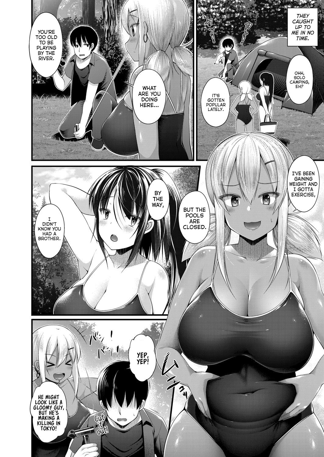 Hitori Camp o Shite itara Kuro Gal JK na Imouto to Imouto no Tomodachi ga Rannyuu shite kita Kekka Zenpen page 6 full