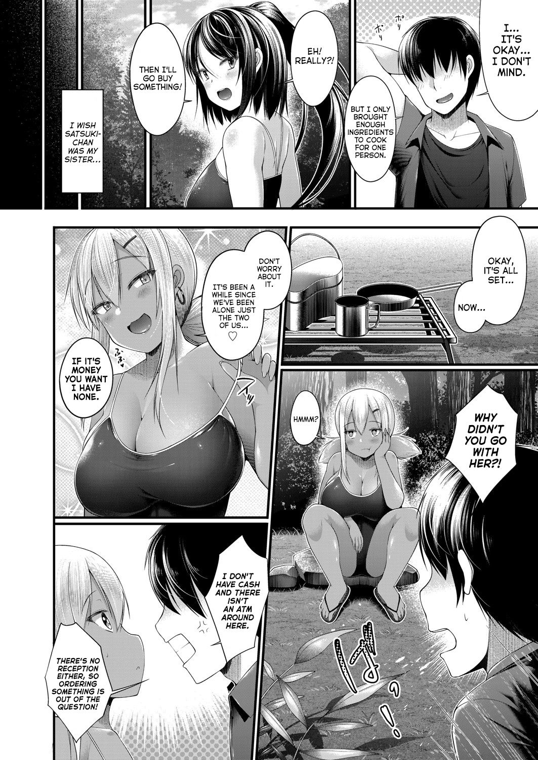 Hitori Camp o Shite itara Kuro Gal JK na Imouto to Imouto no Tomodachi ga Rannyuu shite kita Kekka Zenpen page 8 full