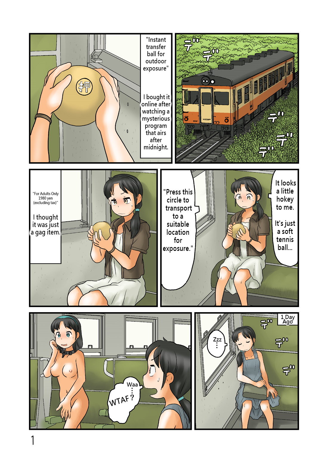 Nazo no Ball ni Tobasarete Roshutsu Kuukan ni | A Mysterious Ball Sent Me into Exhibitionist Space page 2 full