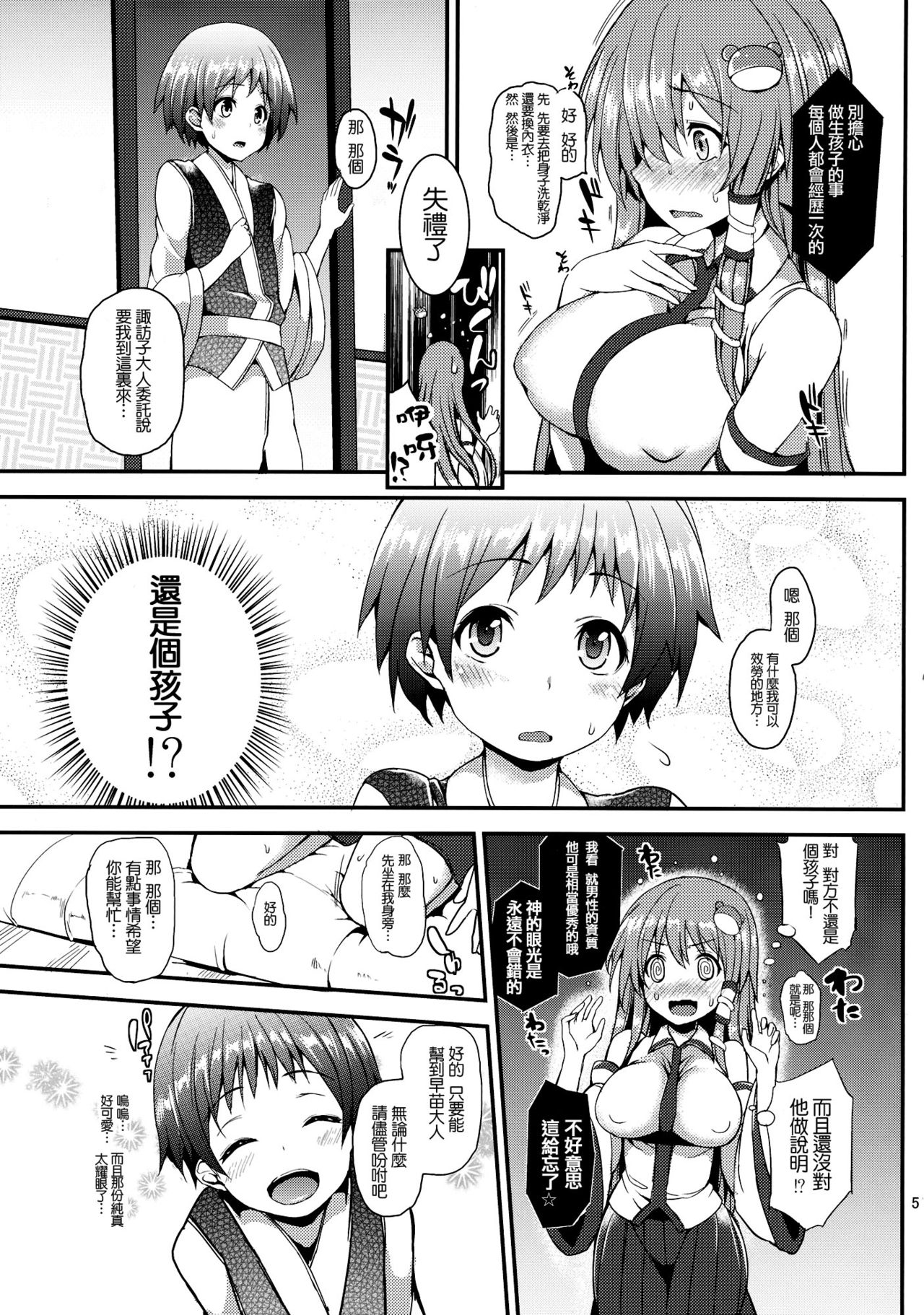 Kozukuri Shimashou Sanae-sama! page 5 full