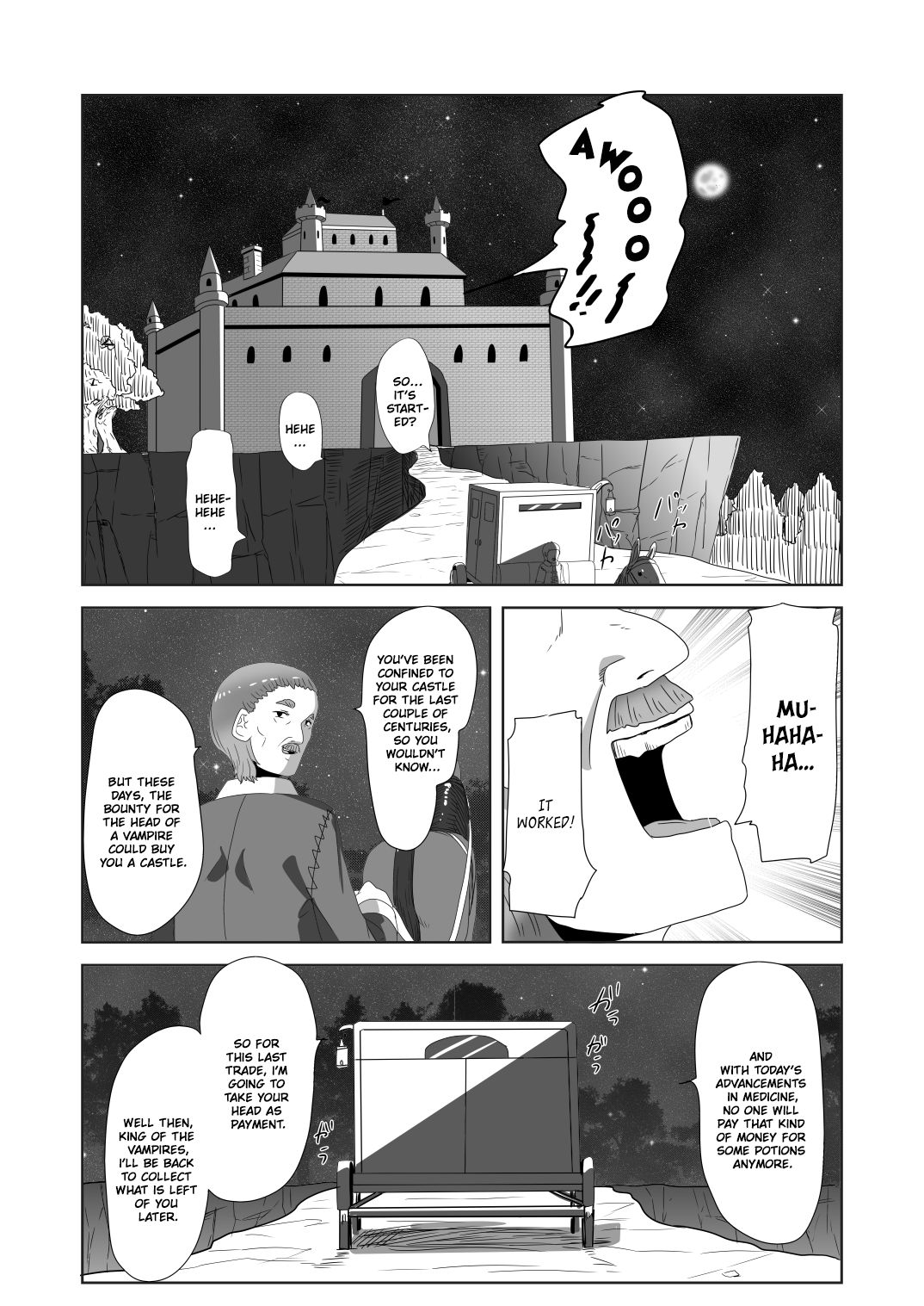 Shota Kyuuketsuki to Ikenie no Futanari Ookamihime | Vampire Shota and Sacrificial Futanari She-Werewolf page 10 full