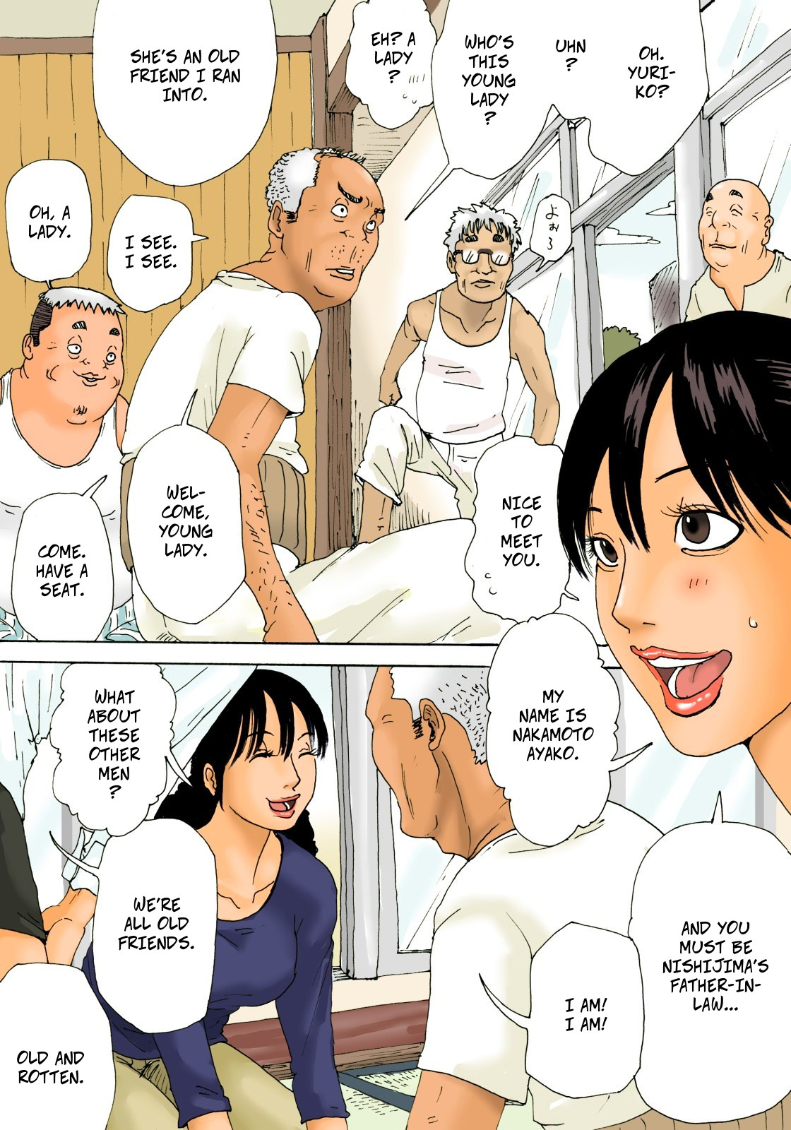 Otoko no Naka ni Onna ga Hitori | The Housewife and The Old Men page 7 full