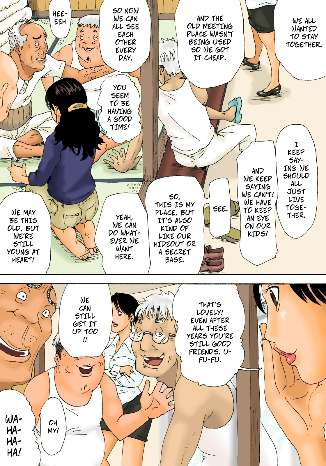 Otoko no Naka ni Onna ga Hitori | The Housewife and The Old Men page 8 full