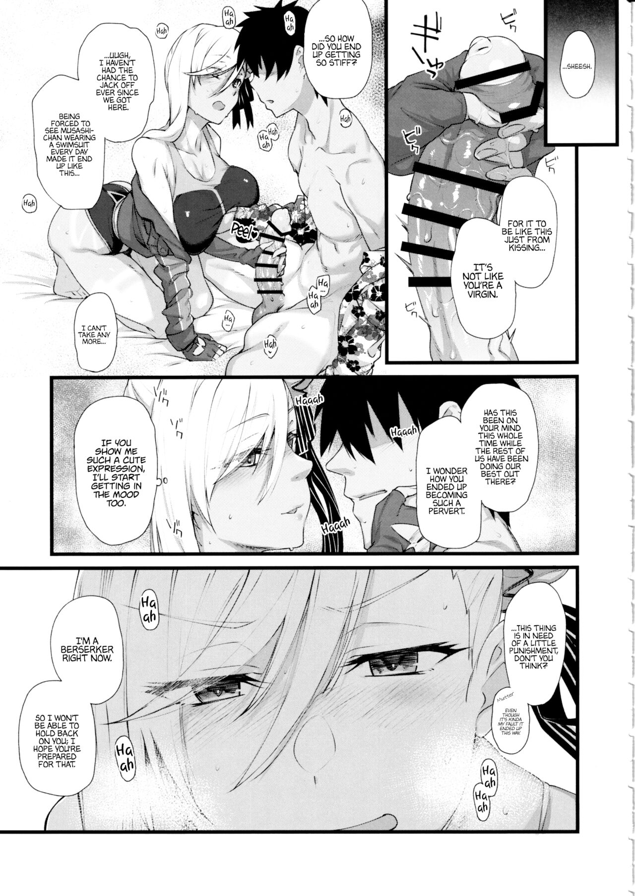 Musashi-chan ga Ecchi Sugiru kara Asedaku Mizugi Sex o Shiyou page 4 full