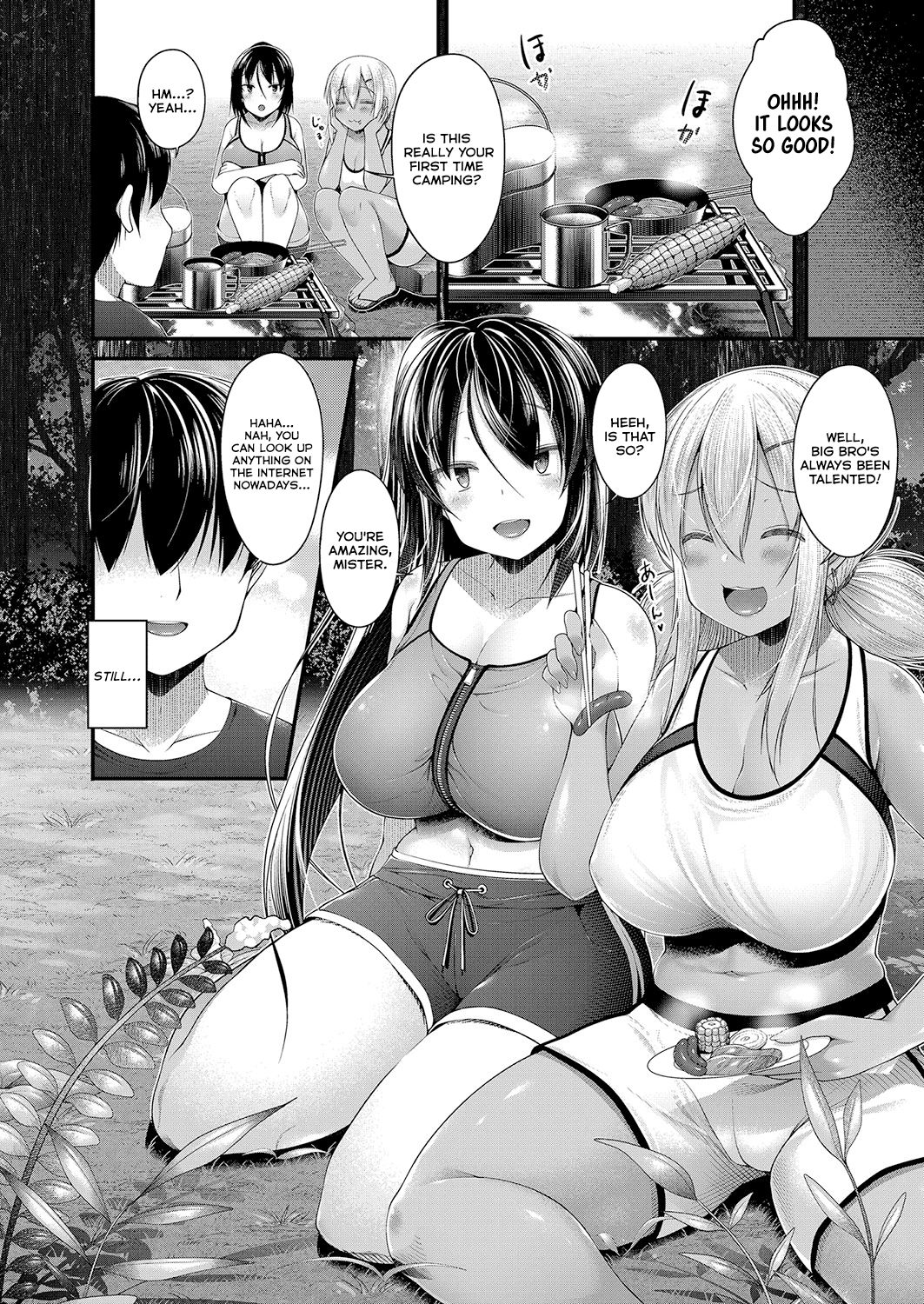 Hitori Camp o Shite itara Kuro Gal JK na Imouto to Imouto no Tomodachi ga Rannyuu shite kita Kekka Kouhen page 2 full