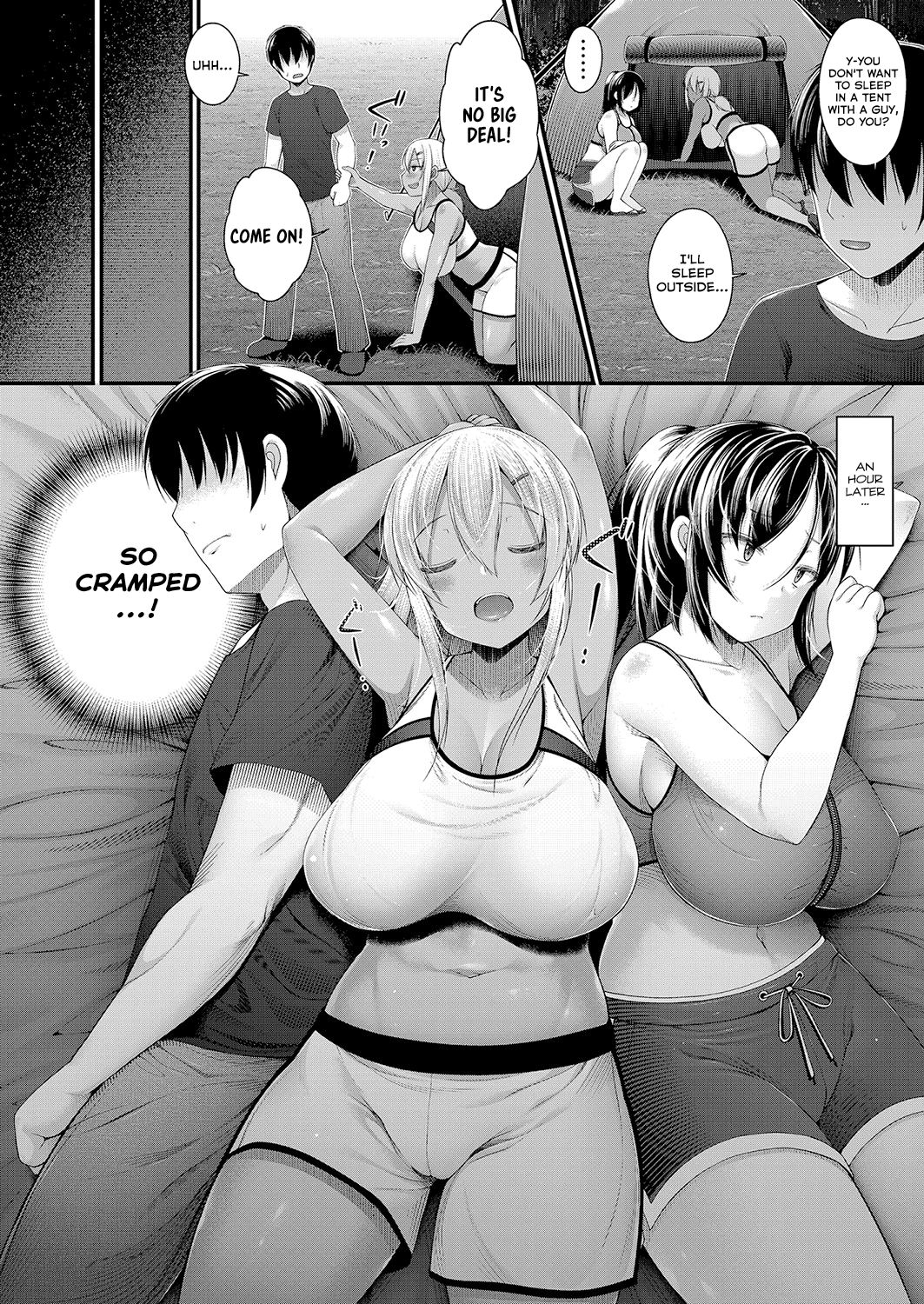 Hitori Camp o Shite itara Kuro Gal JK na Imouto to Imouto no Tomodachi ga Rannyuu shite kita Kekka Kouhen page 4 full