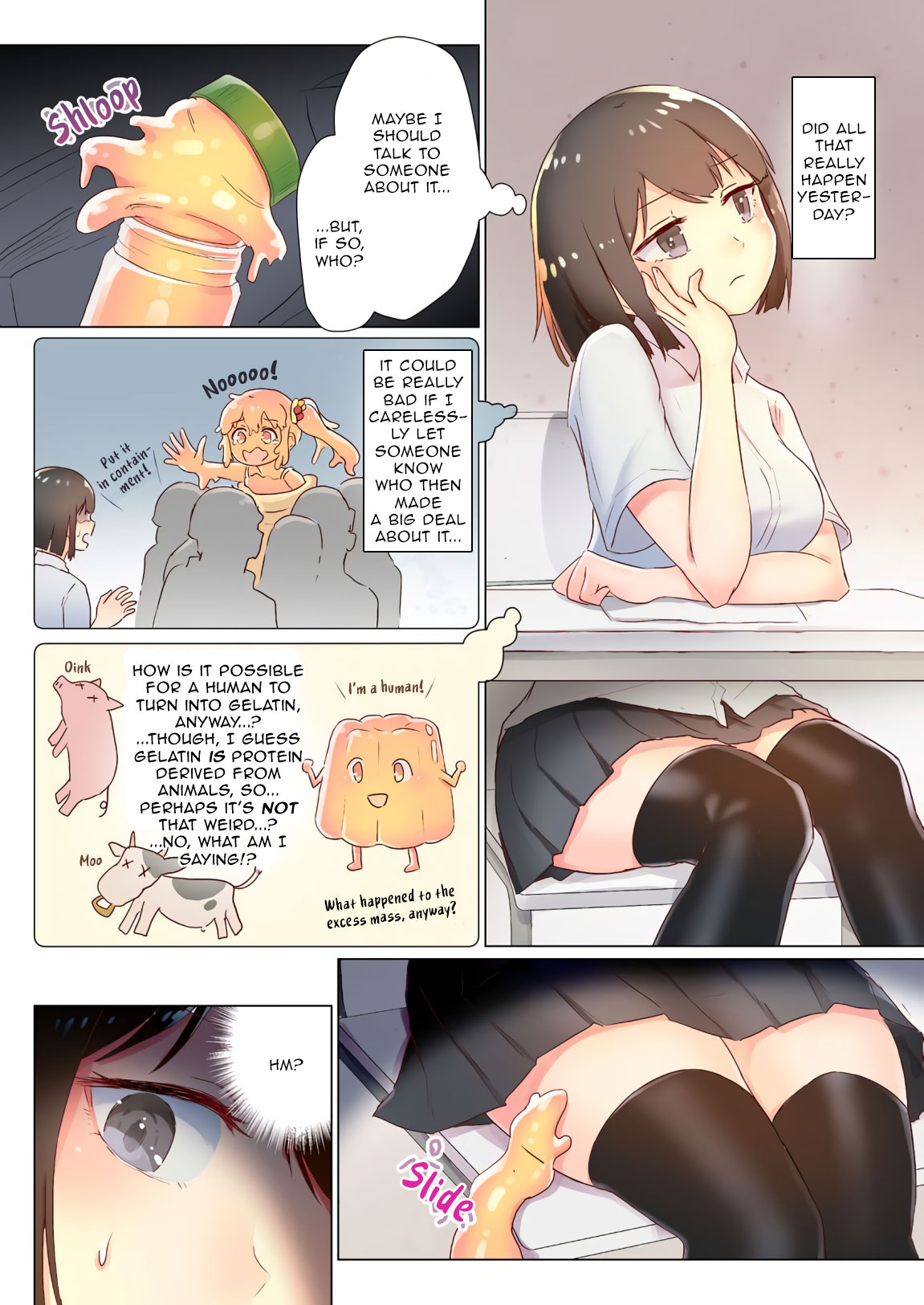 Senpai, Watashi o Tabete kudasai ~Jelly-ka Shoujo to Toromitsu Ecchi~  | Eat me, Senpai! ~The Gelatin Girl and the Thick, Lewd Nectar~ page 4 full