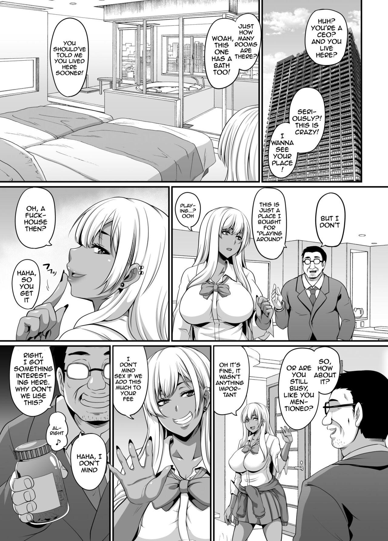 Papa Katsu Gyaru to Kimeseku kara no Ran Pako | A Sugar Daddy And The Gyaru Girls He Pays To Have An Orgy With Him page 4 full