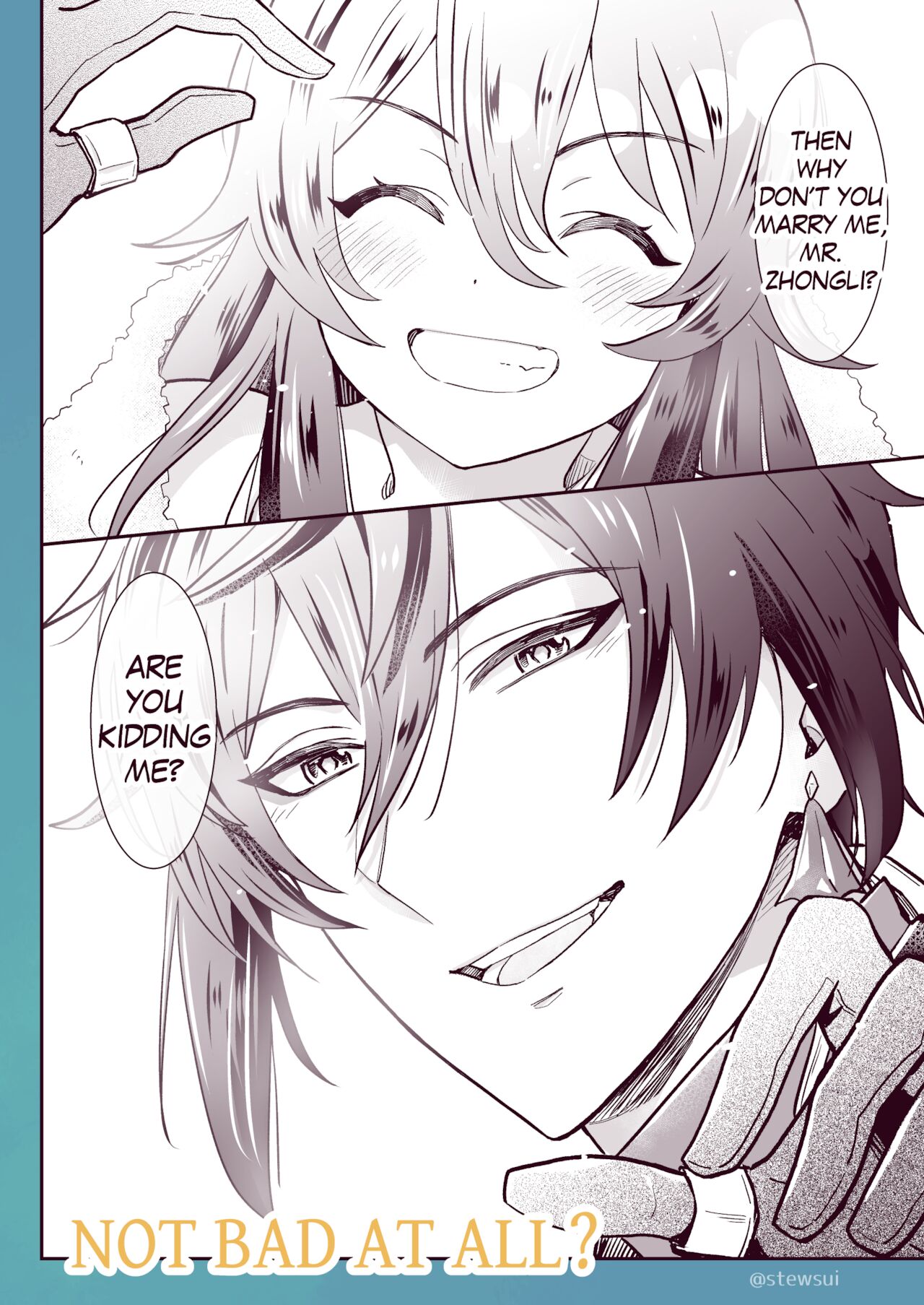 Zhongli x Hu Tao love story hentai doujinshi page 5 full