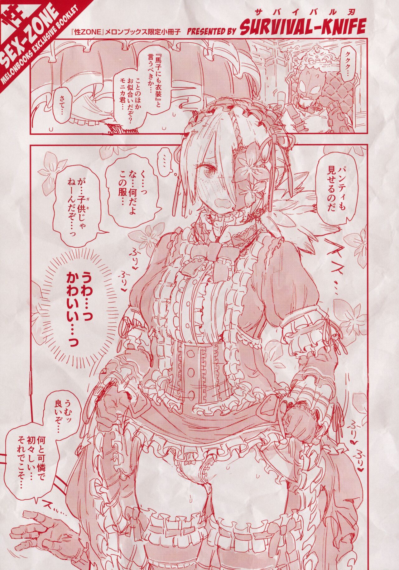 Sei ZONE - SEX ZONE Melonbooks Tokuten 4P Leaflet page 1 full