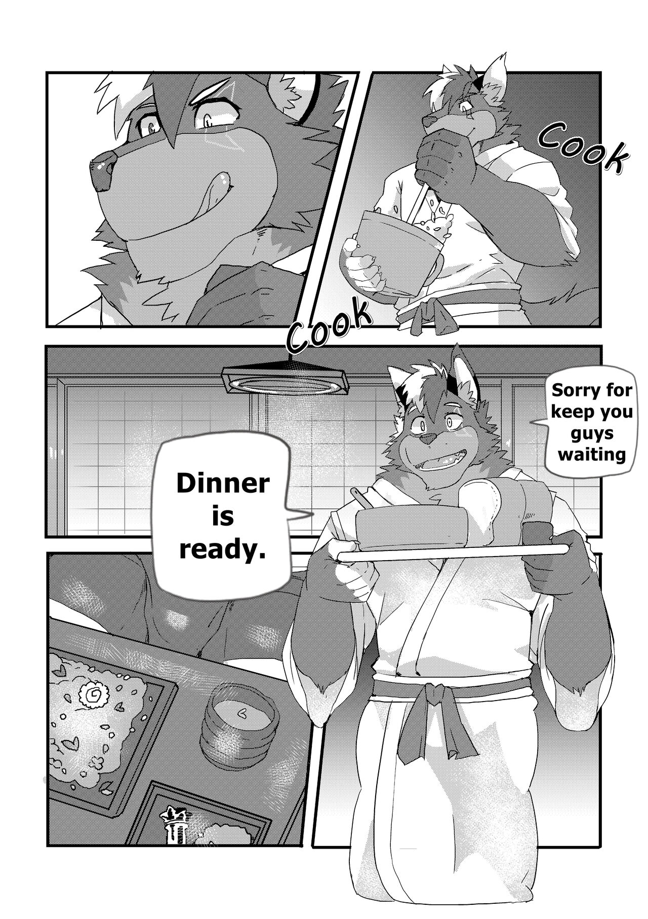 Happy Dinner With Big Guys - Youhei Doujinshi page 1 full