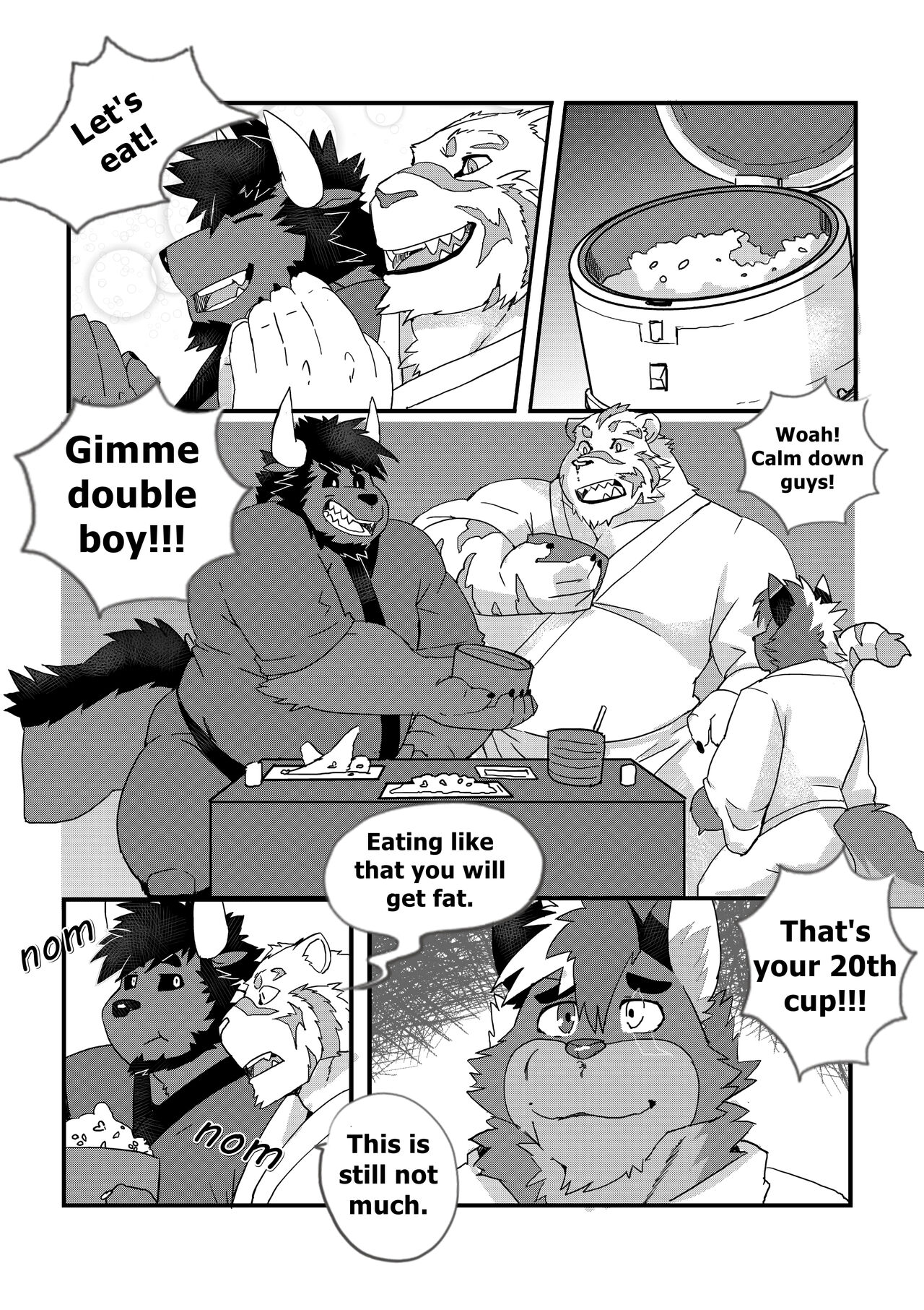 Happy Dinner With Big Guys - Youhei Doujinshi page 2 full