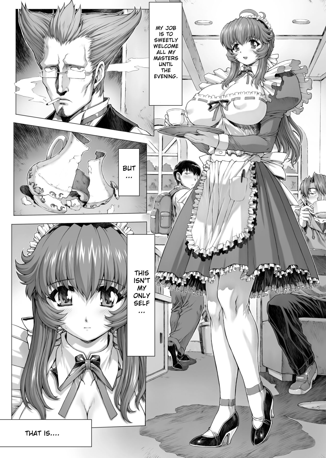 Bakunyuu Maid Kari Zenpen | Big Breasts Maid manga♥ page 2 full
