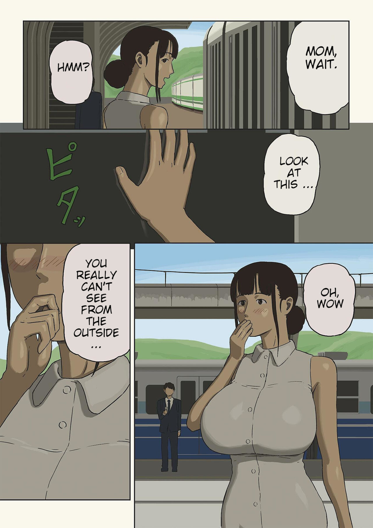 Share 4 Oyako no Shasou kara Ai to Sex o Motomete | Share 4 - A Parent and Child in the Window of a Train Car Seeking Love and Sex page 4 full