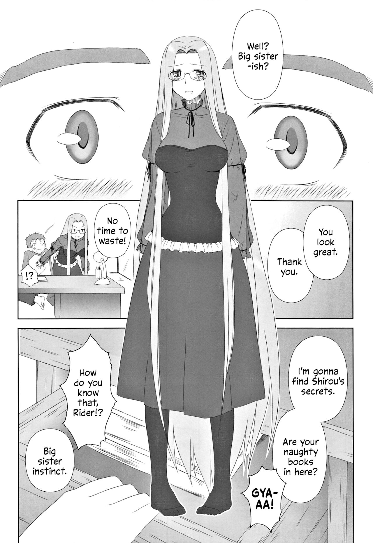 Yappari Rider wa Eroi na 8 "Rider, Oneechan ni naru" | As expected, Rider is erotic 8. "Oneechan was worried about you" page 4 full