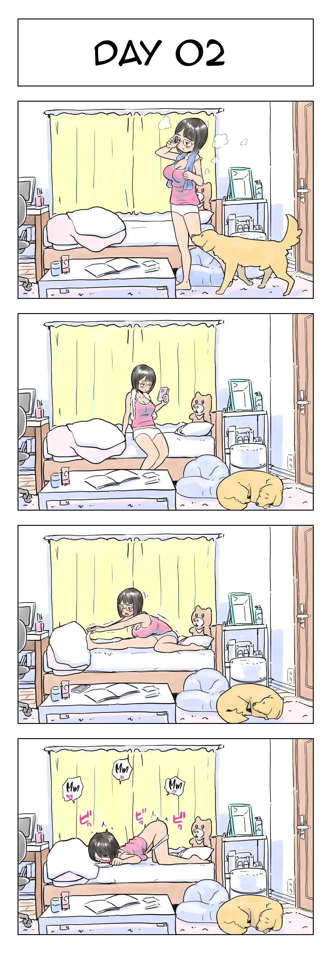 100-Nichigo Ni Aiken To Sex Suru Jimi Kyonyuu Megane-Chan page 3 full