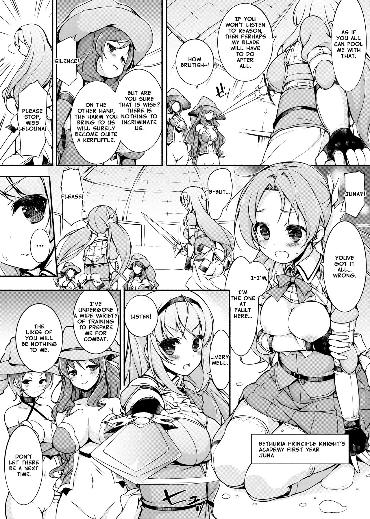 Onna Kishi Sei Ruruna ~Kishi Mahou Gakuen Intan~ | Maiden Knight Lilouna ~The Degenerate Knight-Mage Academy Feud~ page 4 full