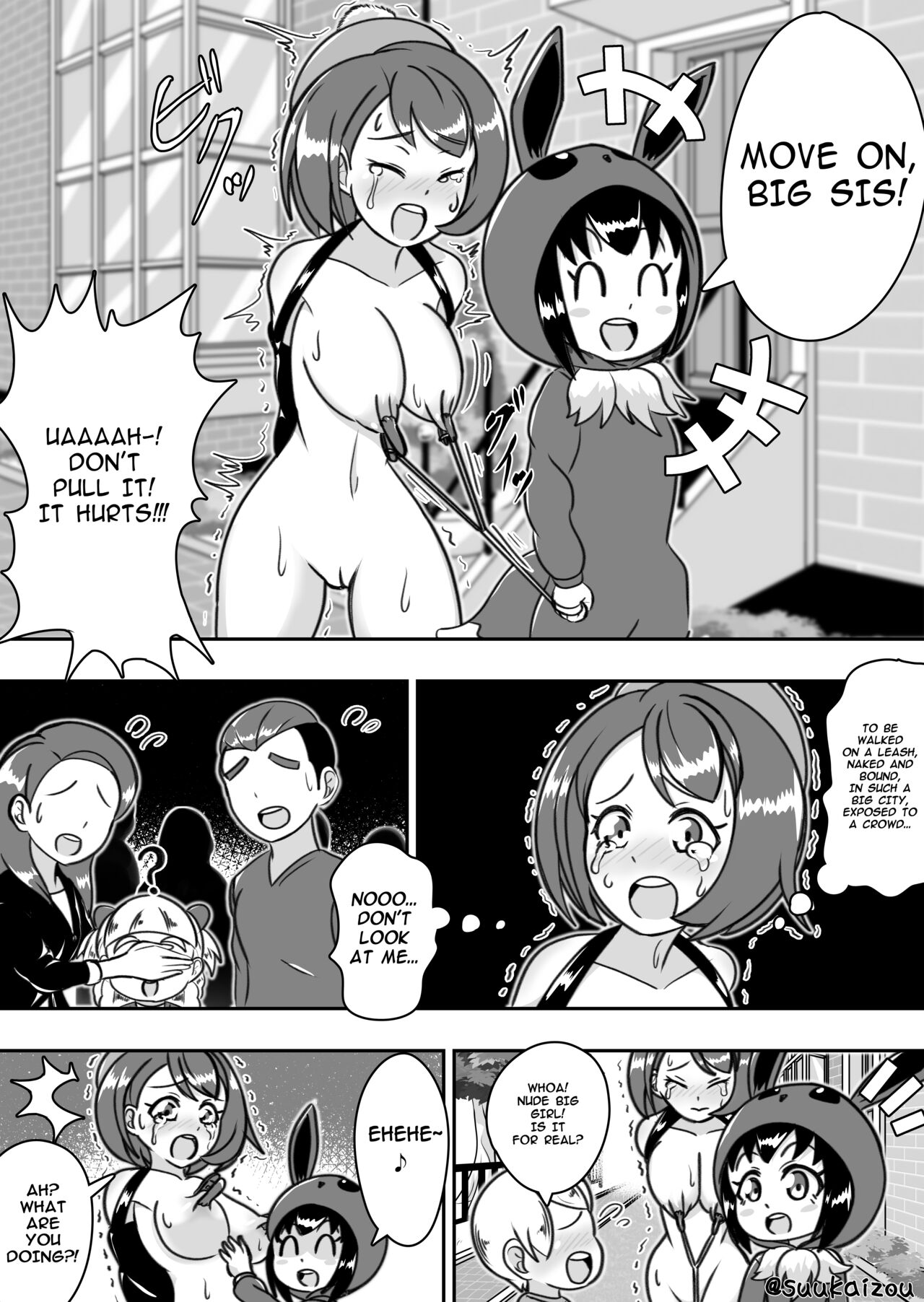 Yuri-chan, Pokemon pretend to be naked and take a walk with a nipple lead page 5 full