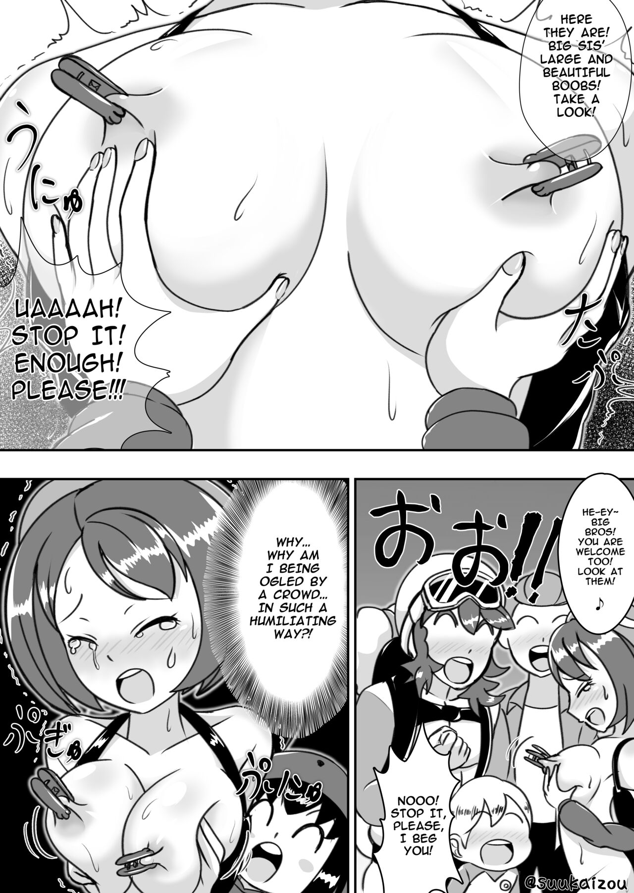 Yuri-chan, Pokemon pretend to be naked and take a walk with a nipple lead page 6 full